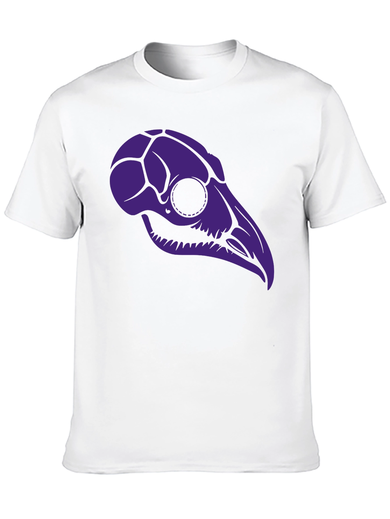 Black Raven Skull Graphic Tee - Black T-Shirt view 10
