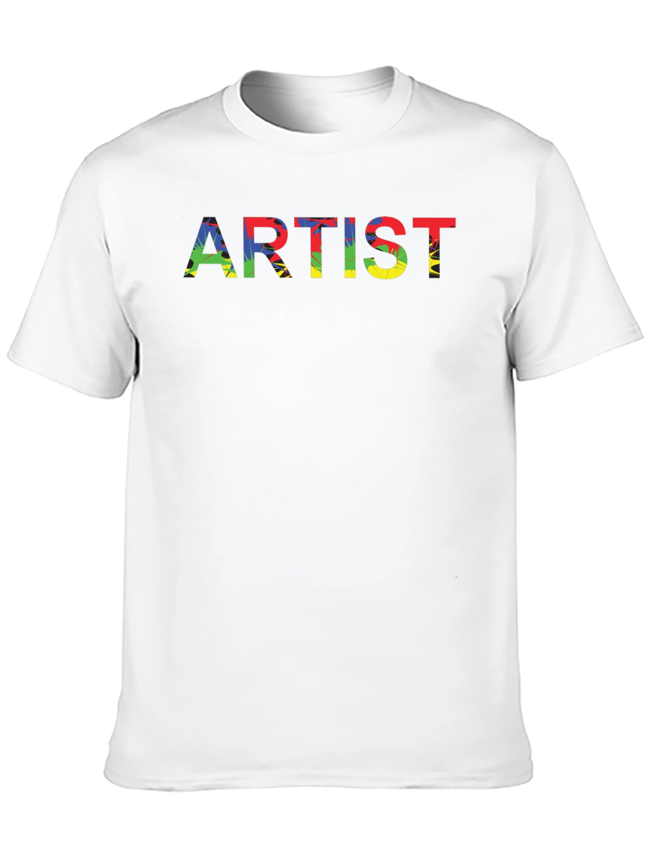 Black Colorful Artist Graphic T-Shirt view 10