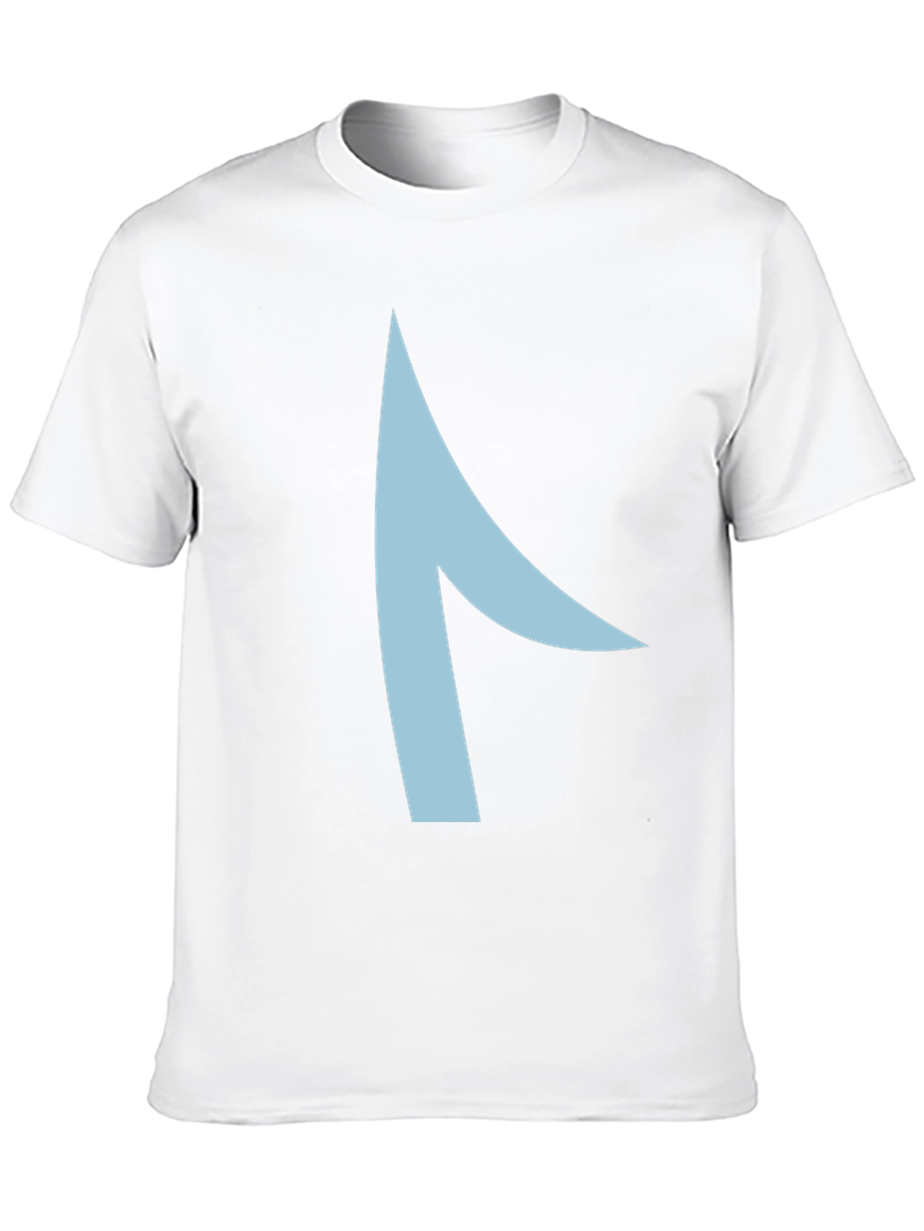 Black Modern Graphic Tee - Asymmetrical Light Blue Design view 10