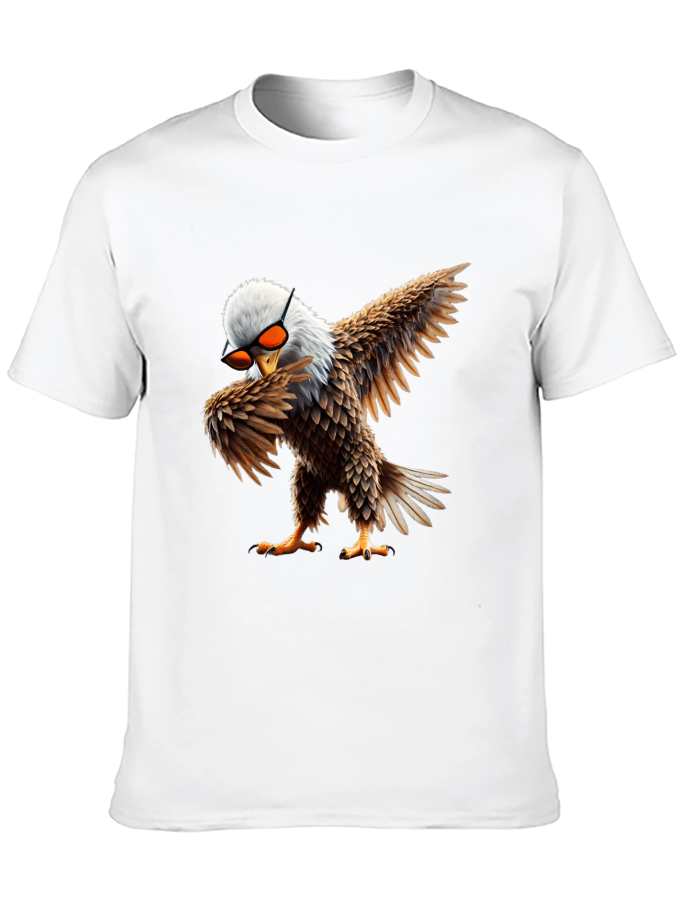 Black Cool Eagle Dabbing Graphic Tee view 10