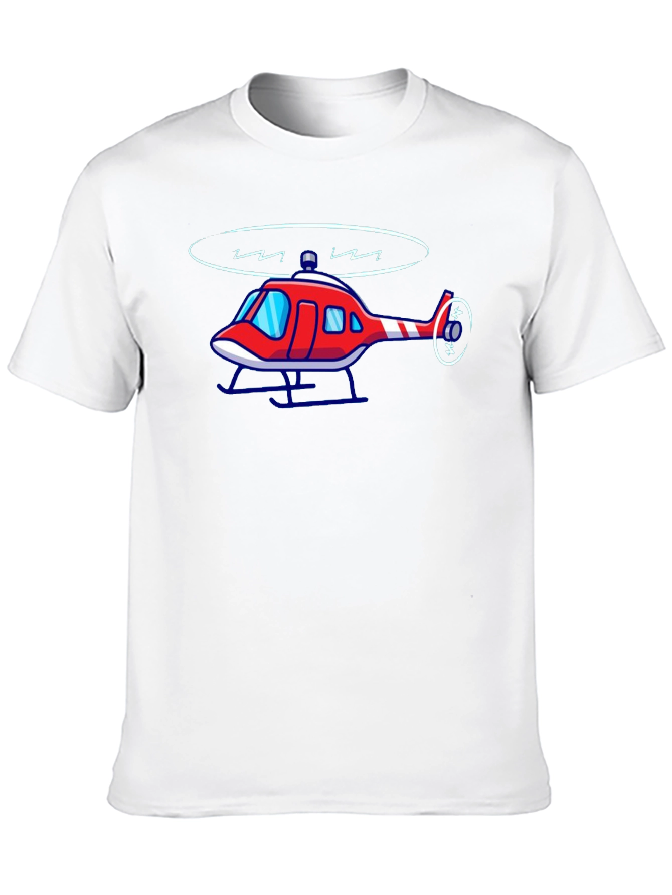 Black Cartoon Helicopter Graphic Tee view 10