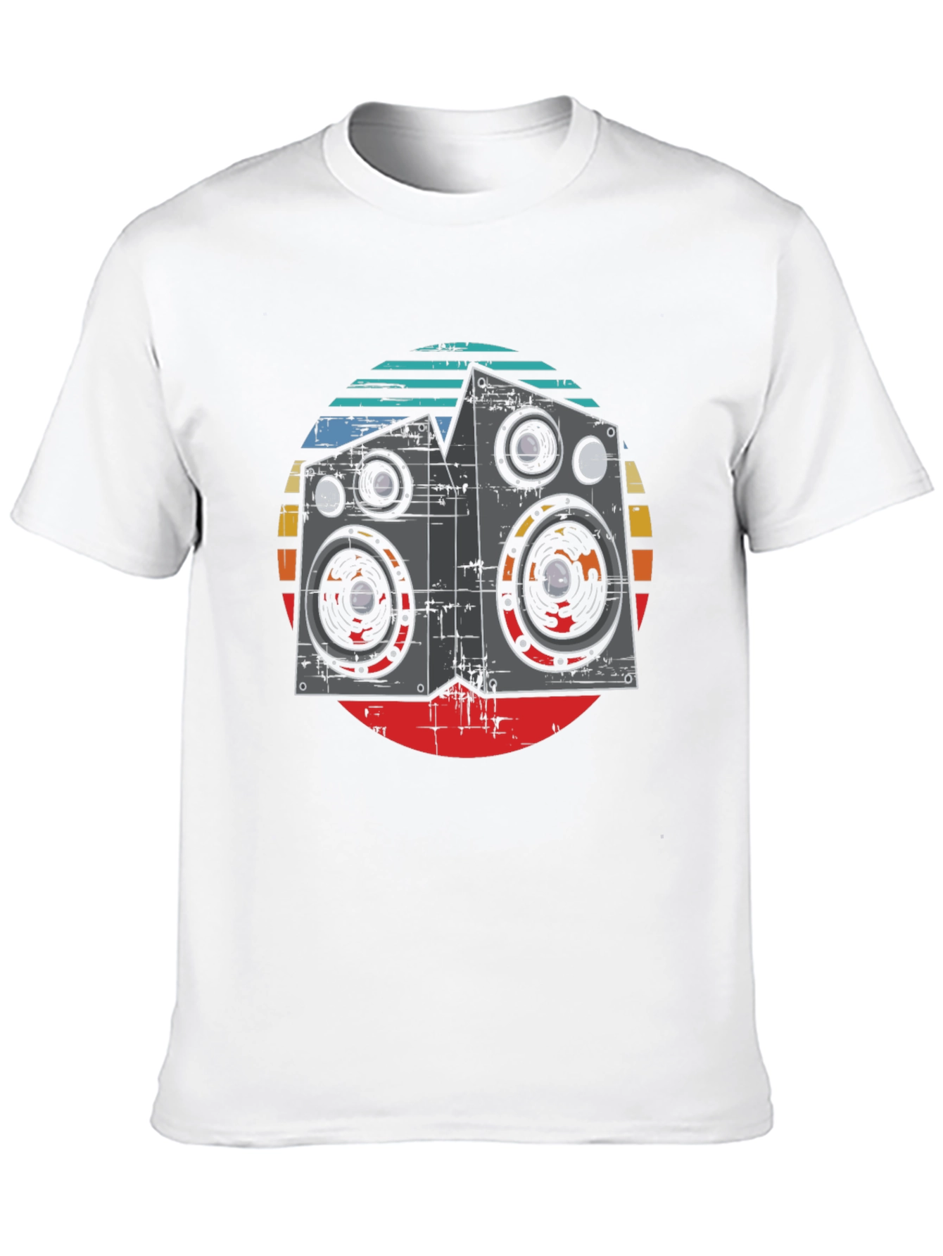Black Retro Speaker Graphic T-Shirt view 10