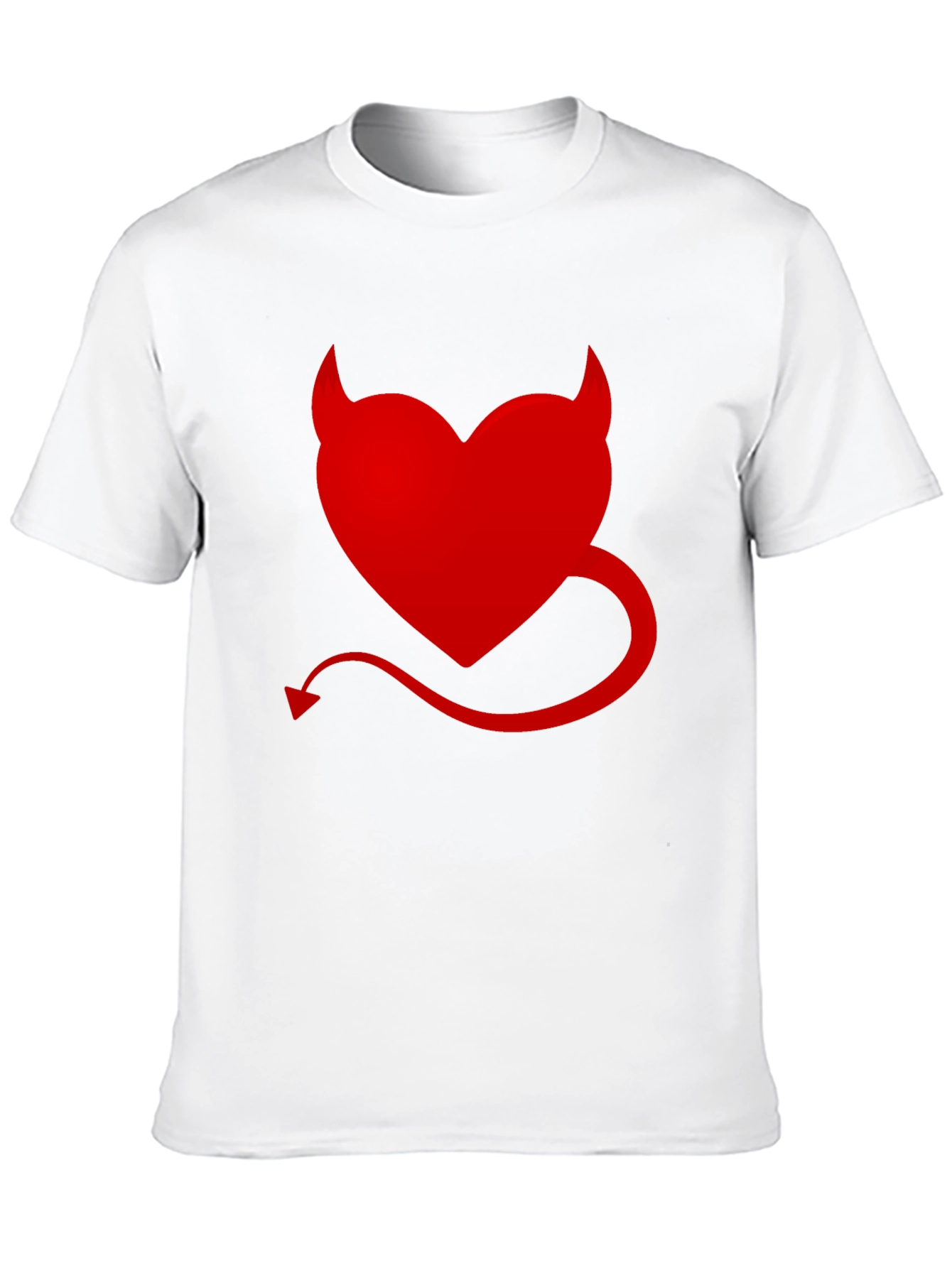 Black Devil Heart Graphic Tee - Men's Black T-Shirt view 10