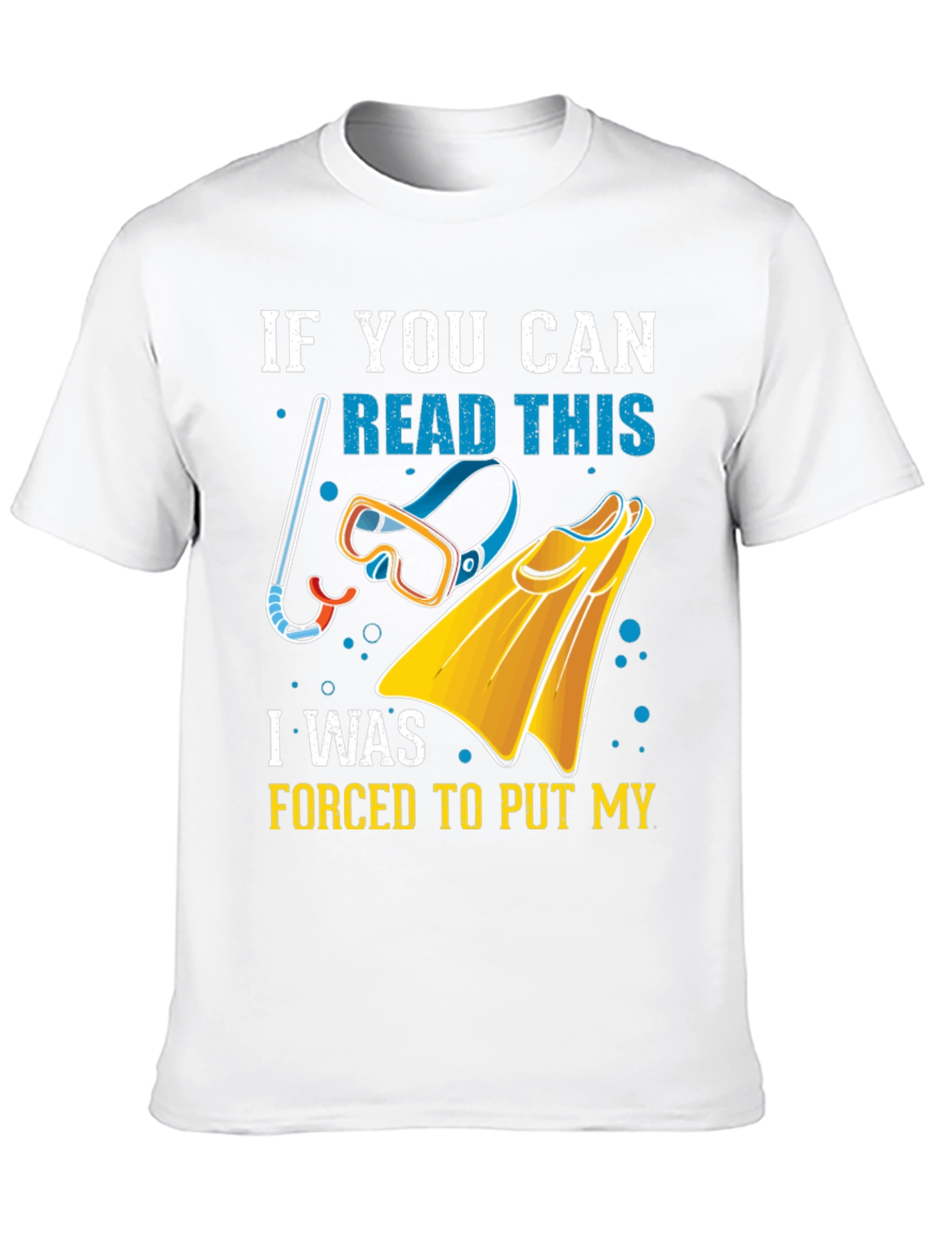 Black Snorkel Gear T-Shirt - If You Can Read This Funny Dive Tee view 10