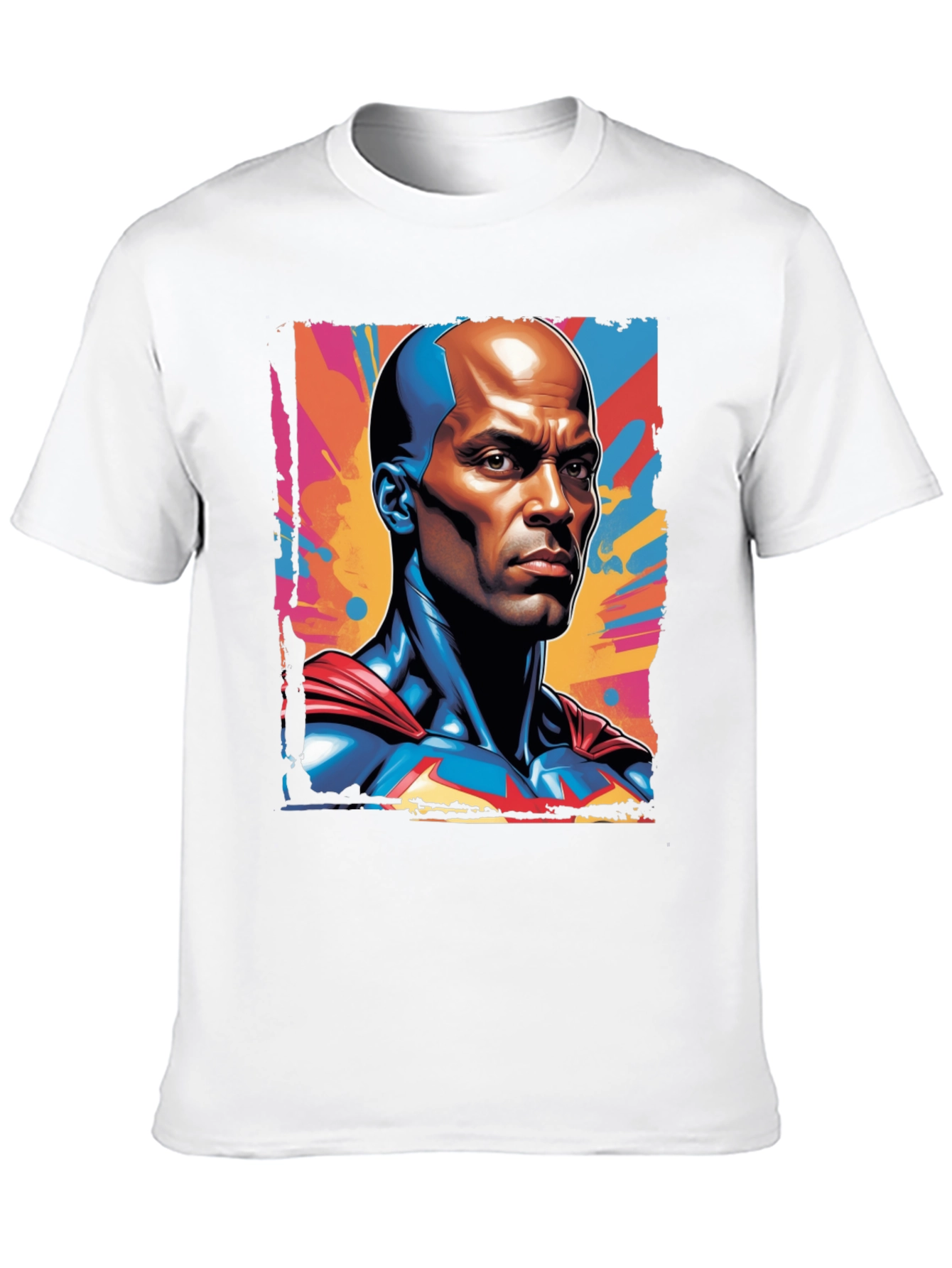 Black Bold Superhero Graphic Tee - Black Cotton view 10