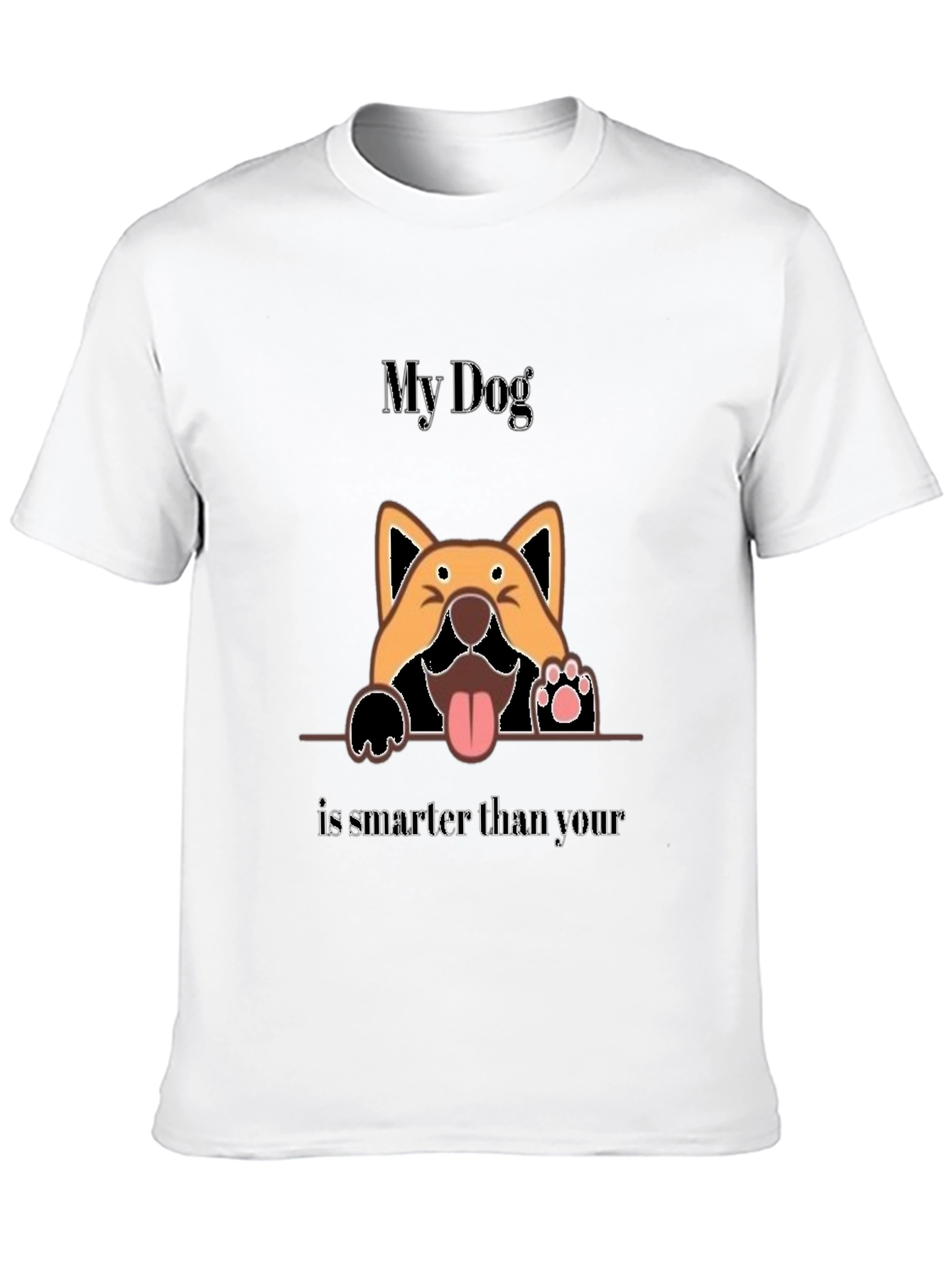 Black My Dog Is Smarter Than Your Dog Graphic Tee view 10