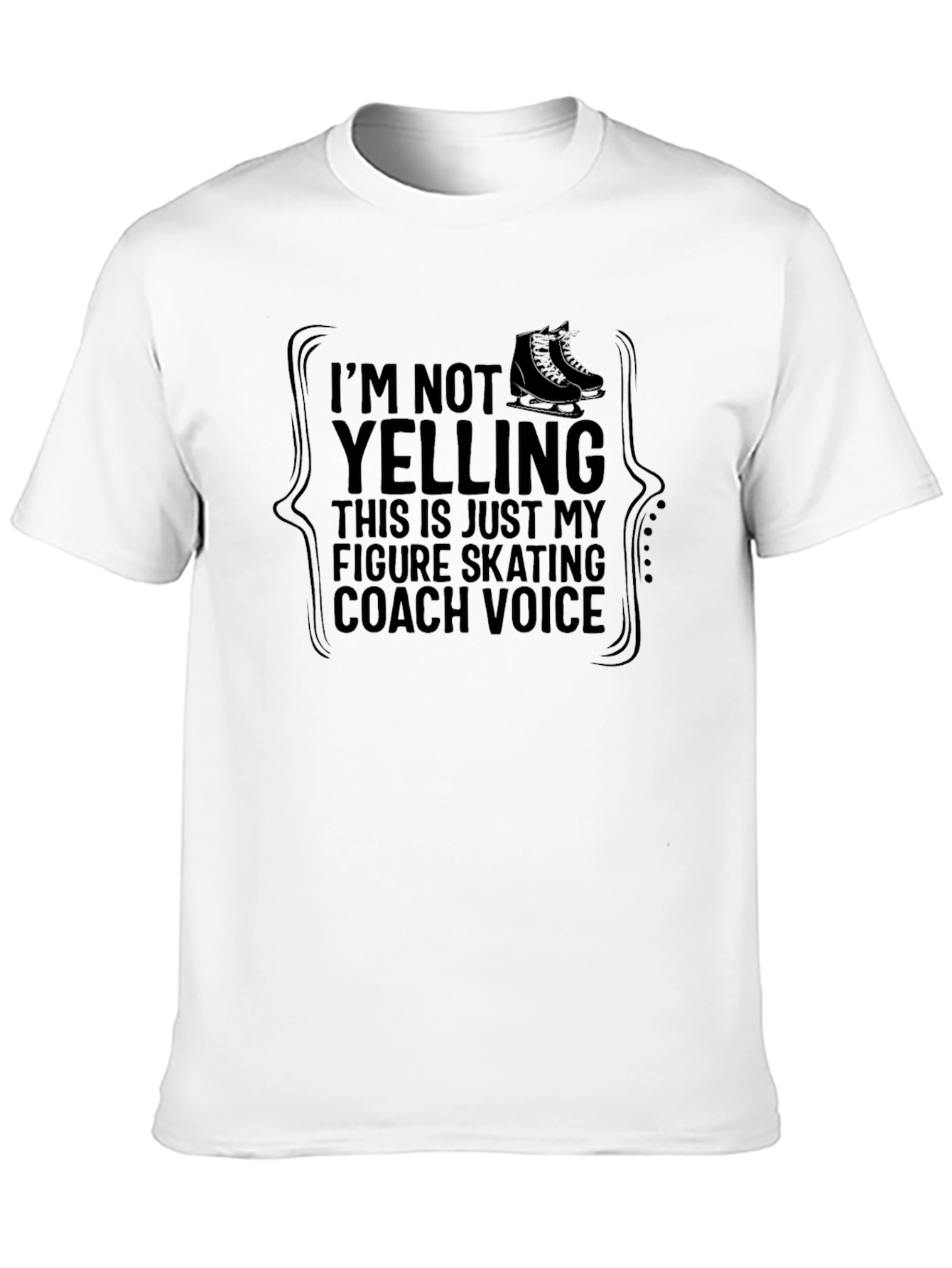 Black Figure Skating Coach Voice T-Shirt - Funny Novelty Tee view 10