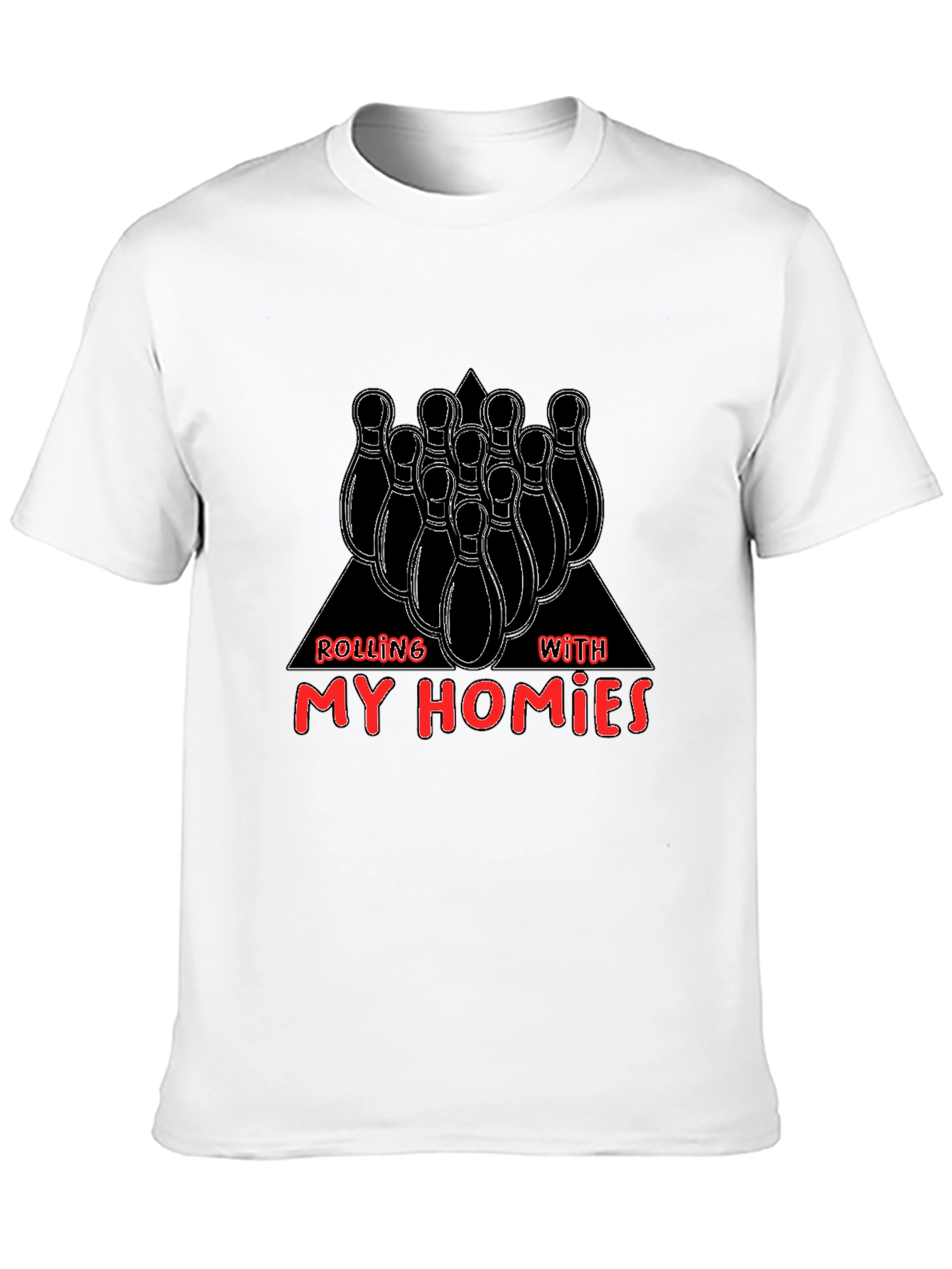 Black Rolling With My Homies Bowling T-Shirt view 10