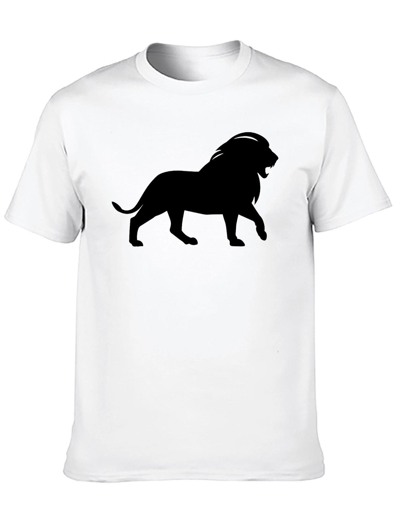 Black Lion Silhouette Black T-Shirt view 10
