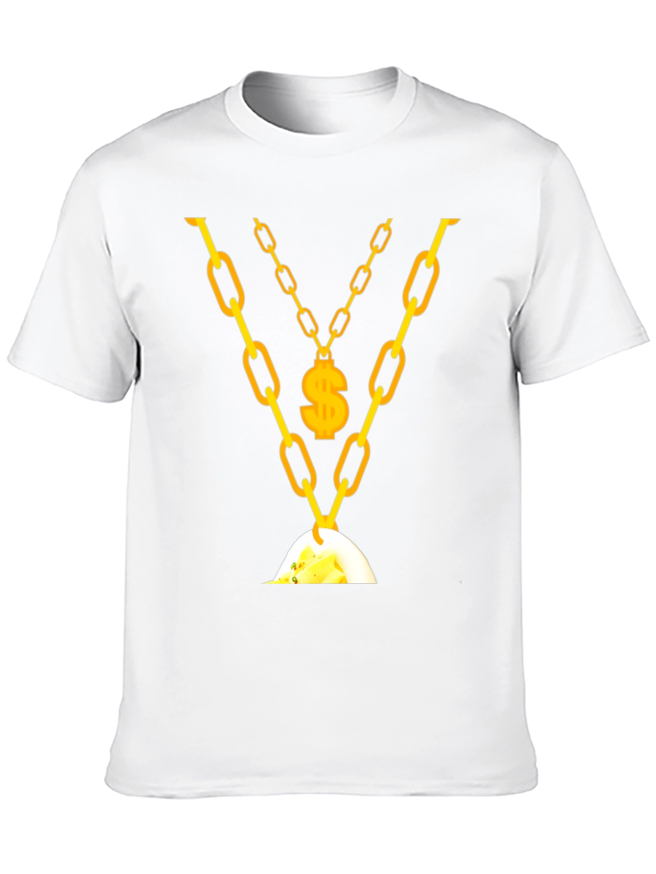 Black Men's Gold Chain & Money T-Shirt view 10