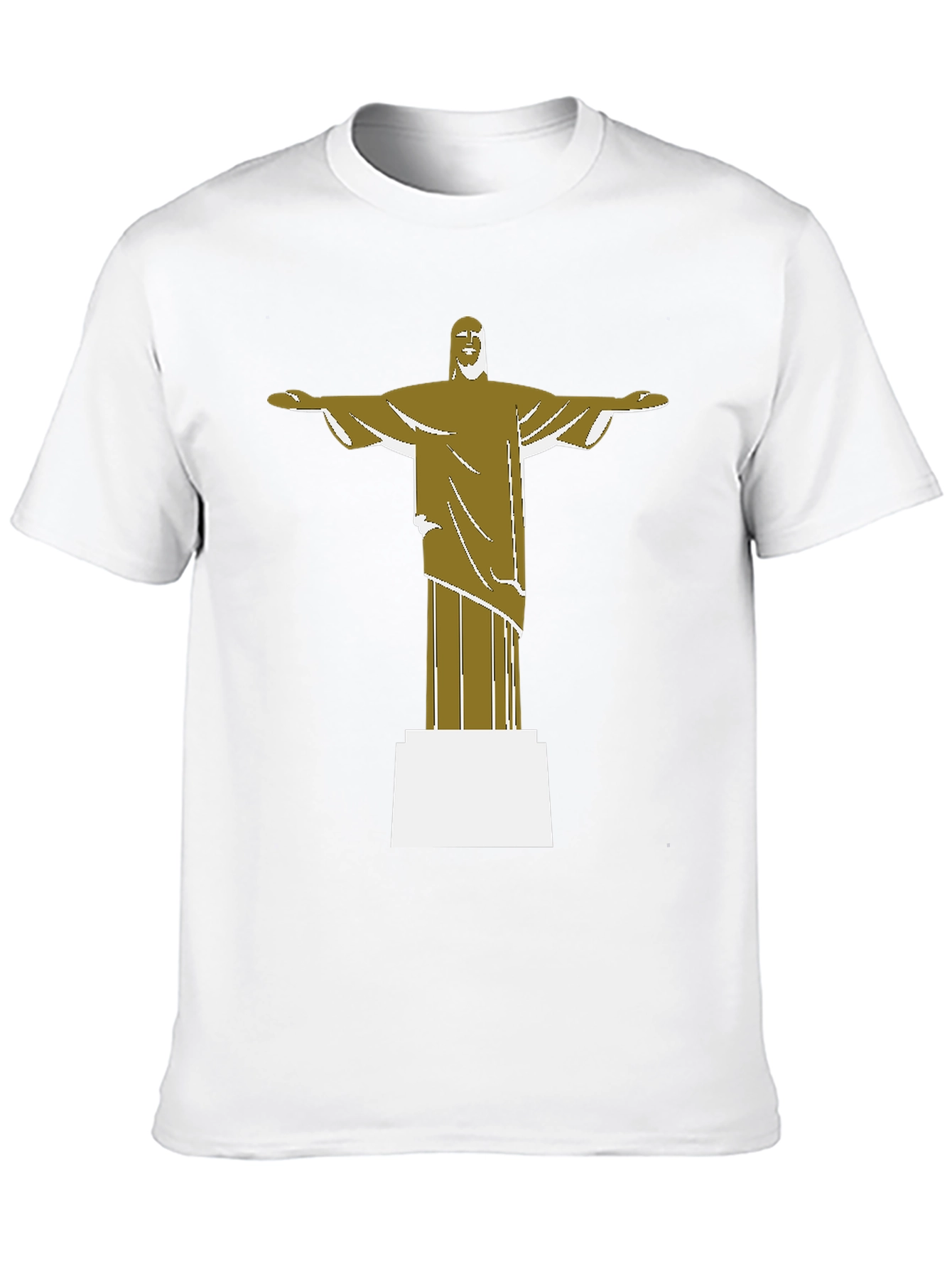 Black Christ the Redeemer Graphic Tee - Black Cotton Blend view 10