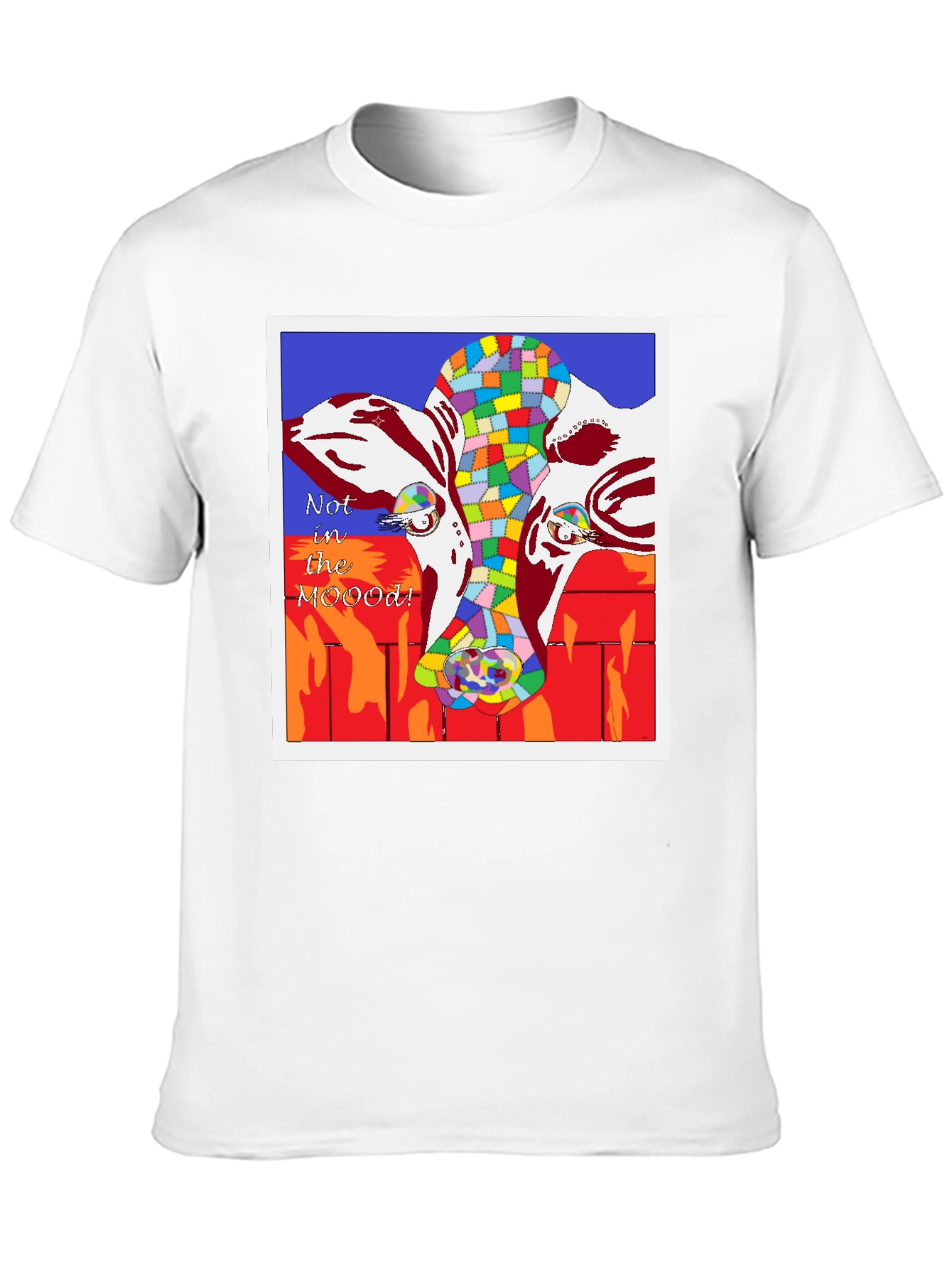 Black Not in the MOOD! Cow Graphic T-Shirt view 10