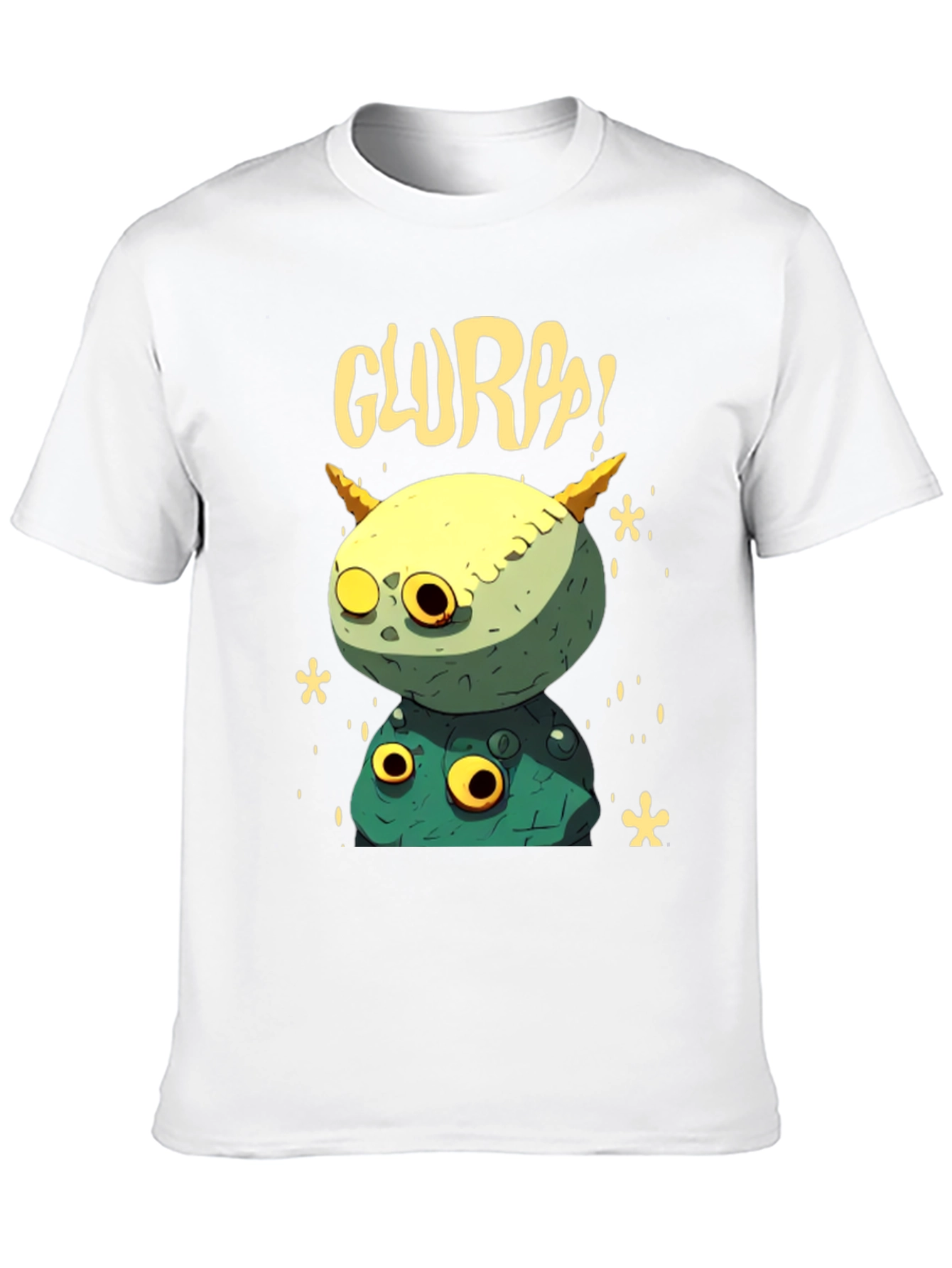 Black Glurpp! Monster Stack T-Shirt - Funky Graphic Tee view 10