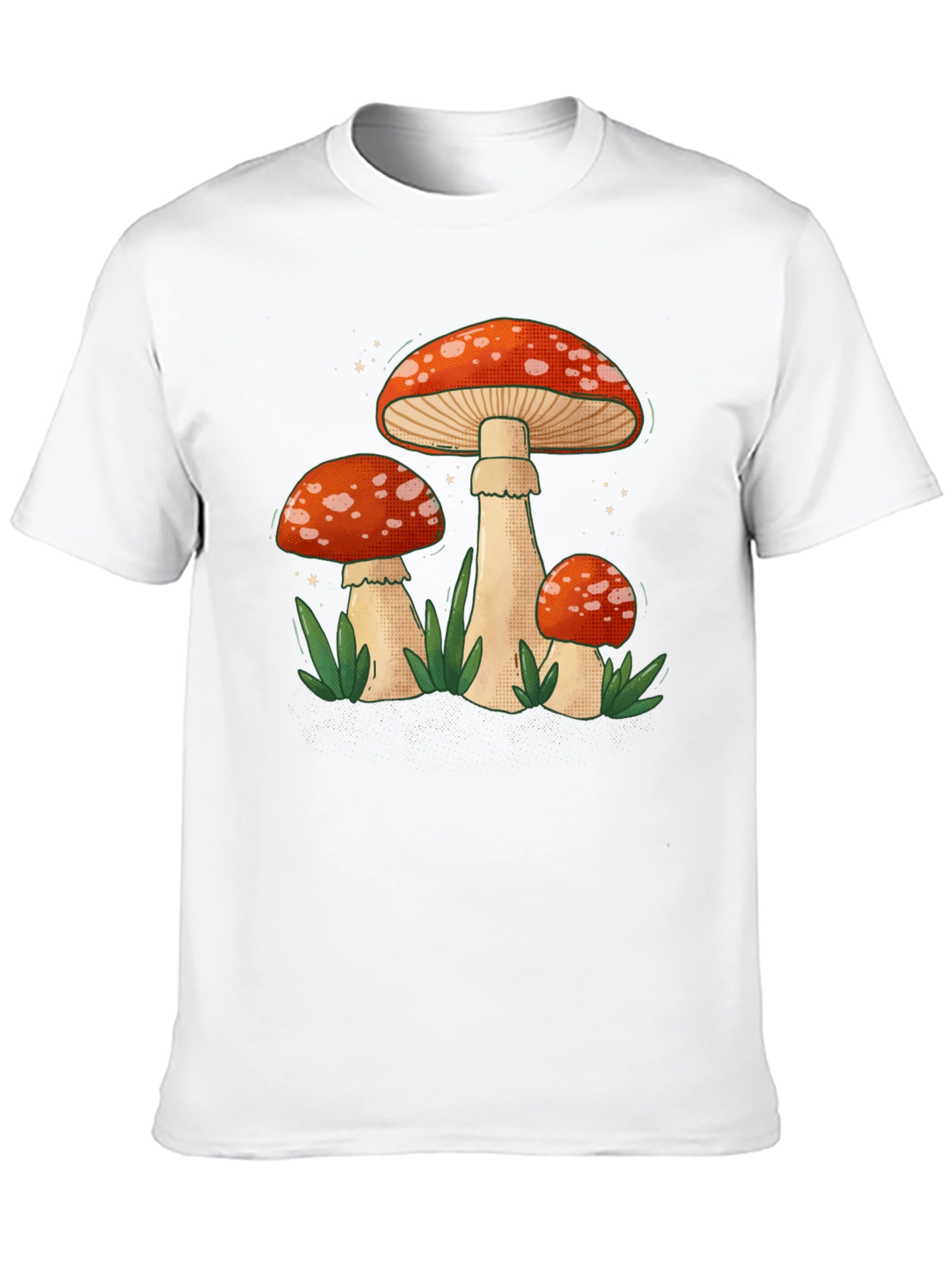 Black Mushroom Graphic Tee - Funky Nature Design view 10