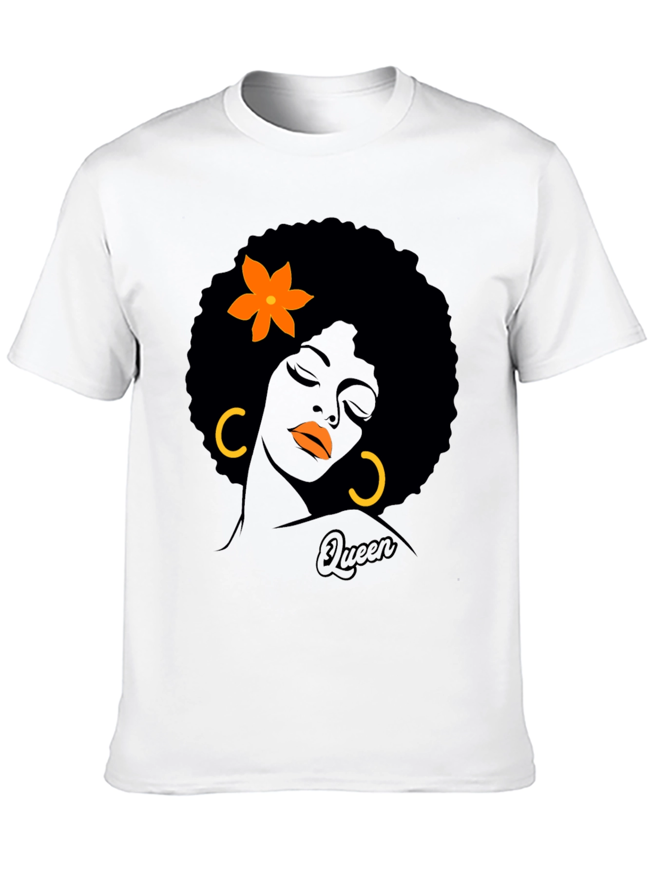 Queen Graphic T-Shirt - Afrocentric Black Tee - 10
