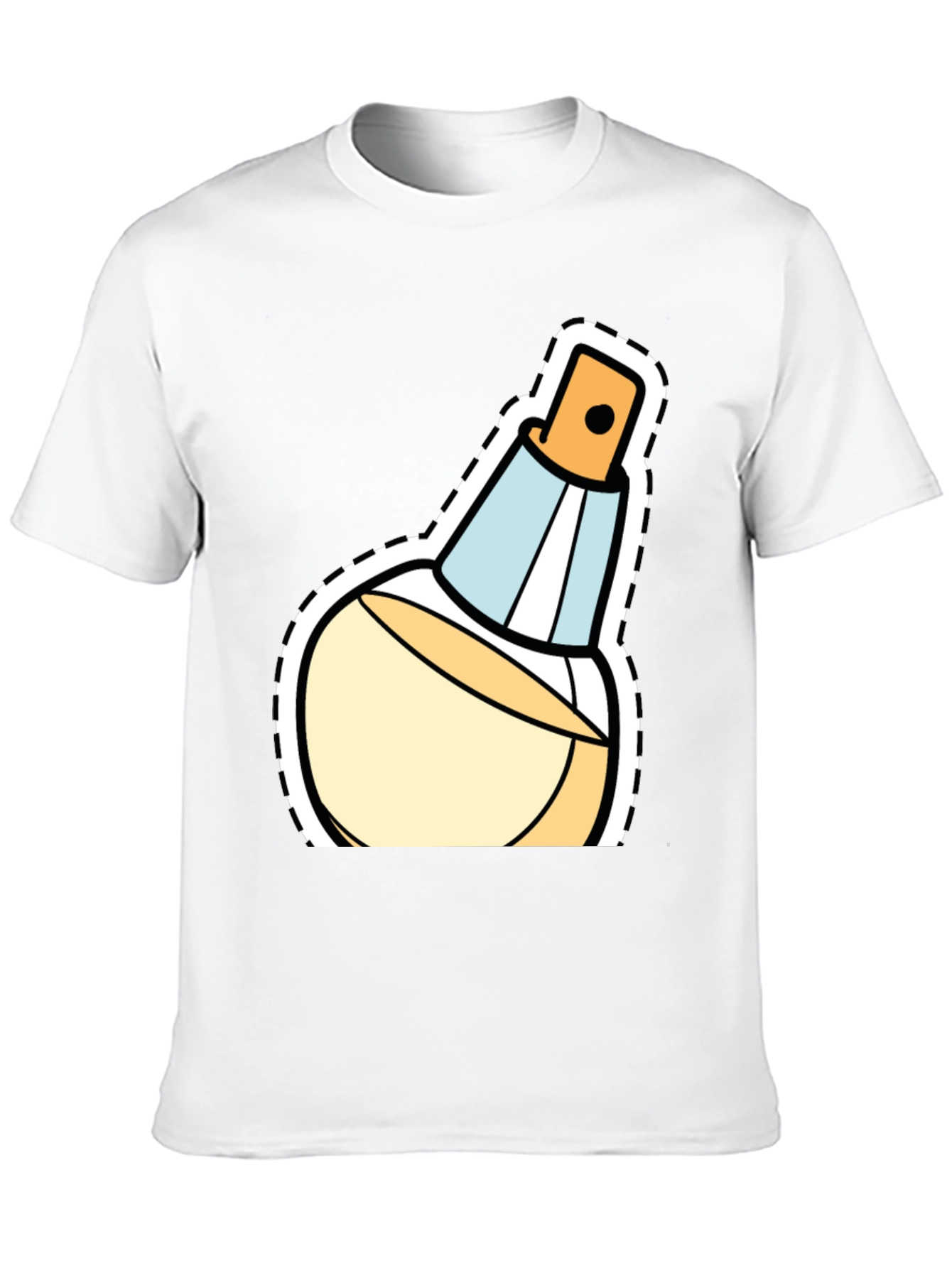 Black Stylish Perfume Bottle Graphic T-Shirt view 10