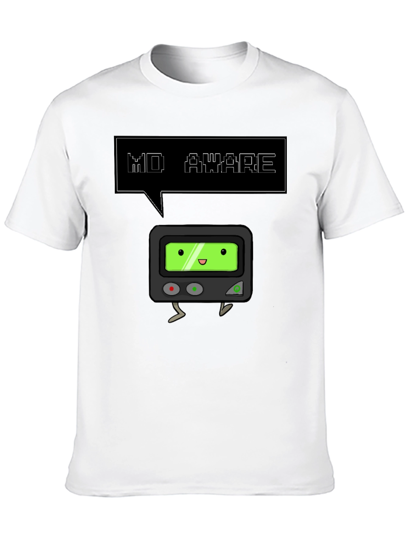 Black MD Aware Pager T-Shirt - Funny Medical Design view 10