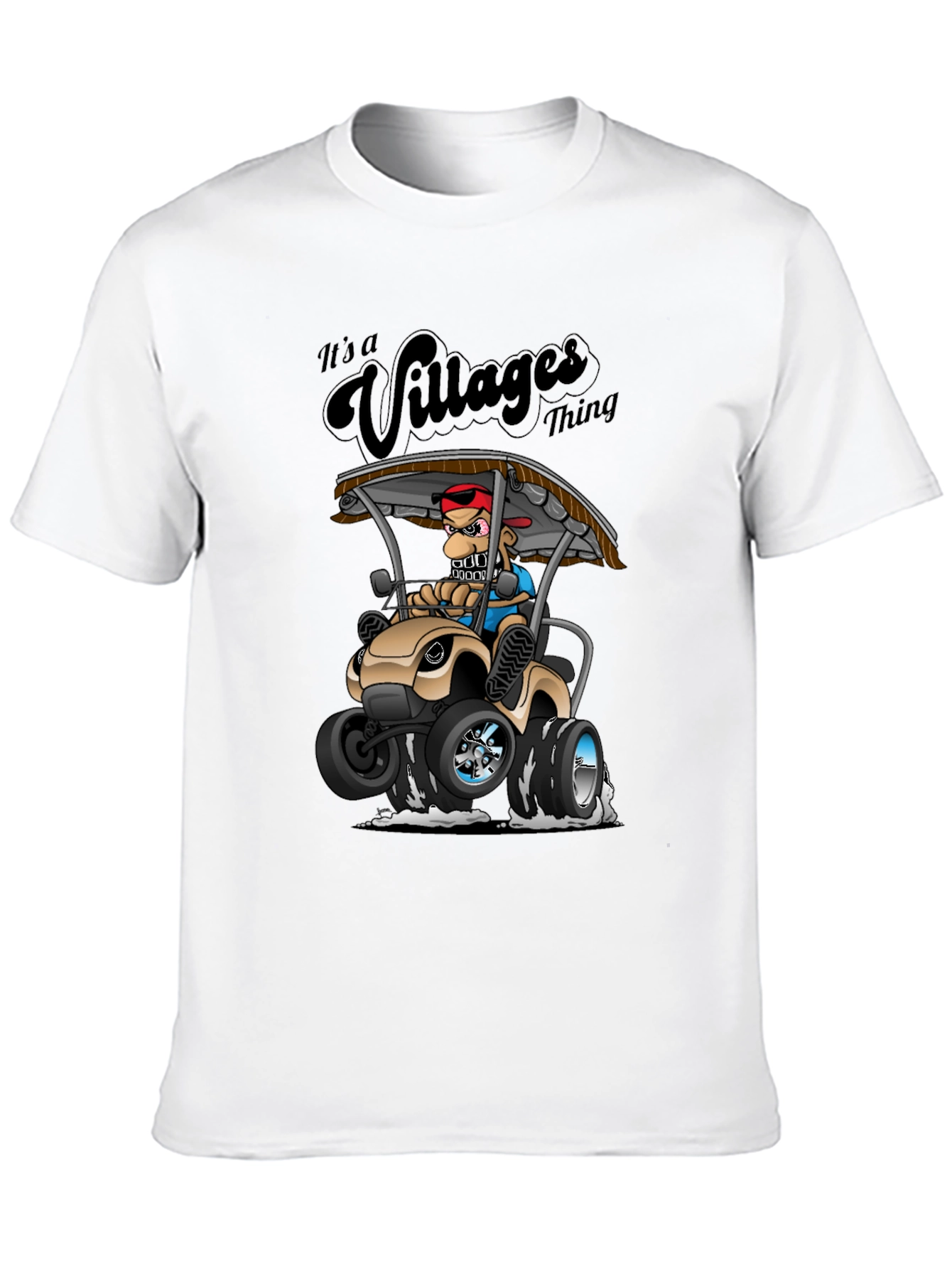 Black Villages Thing Graphic Tee - Black Cotton T-Shirt view 10