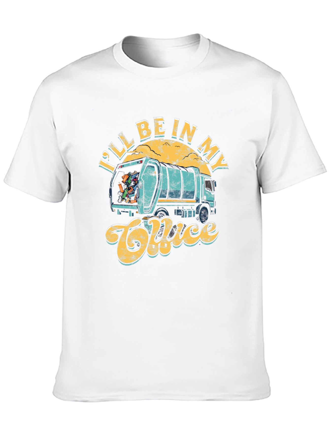 Black I'll Be In My Office Garbage Truck Graphic T-Shirt view 10