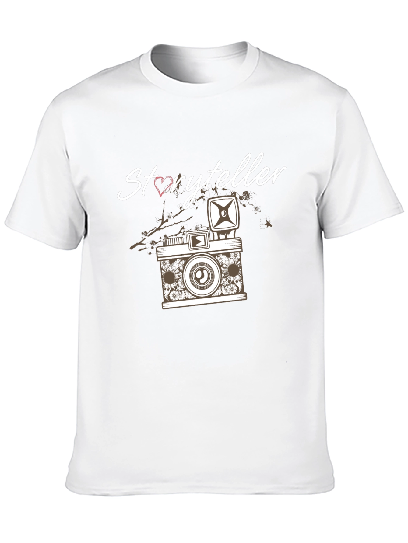 Black Storyteller Camera Graphic T-Shirt - Trendy Casual Tee view 10