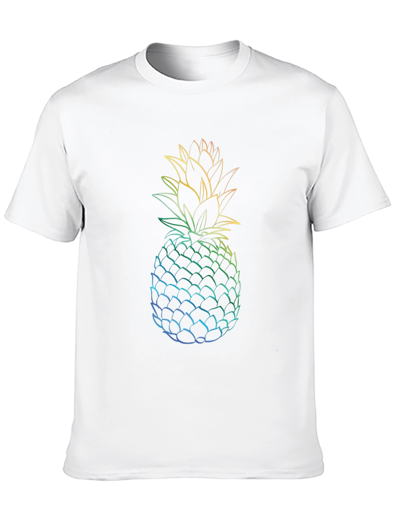 Black Rainbow Pineapple Graphic Tee - Black T-Shirt view 10