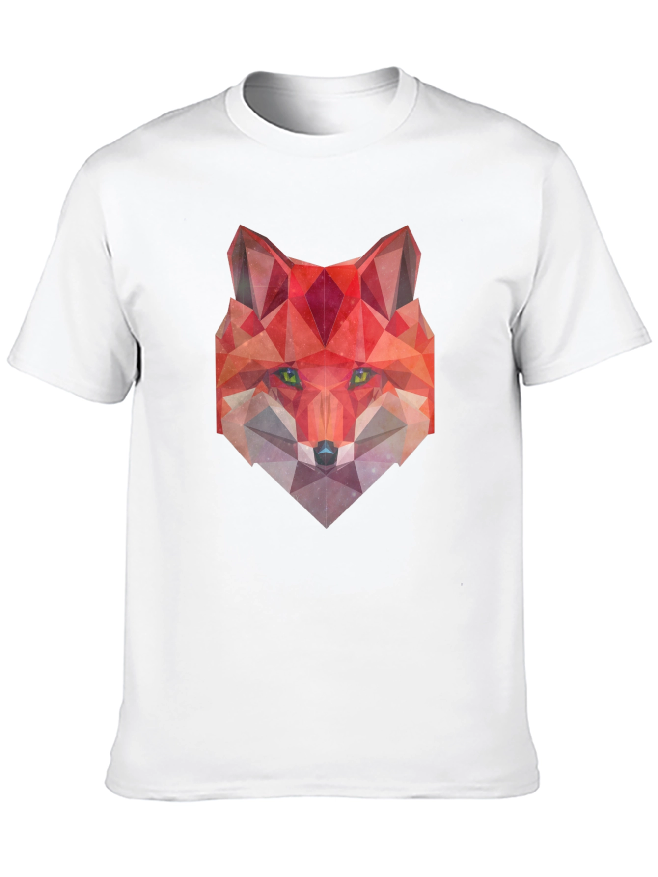 Black Geometric Fox Graphic Tee - Modern Style view 10