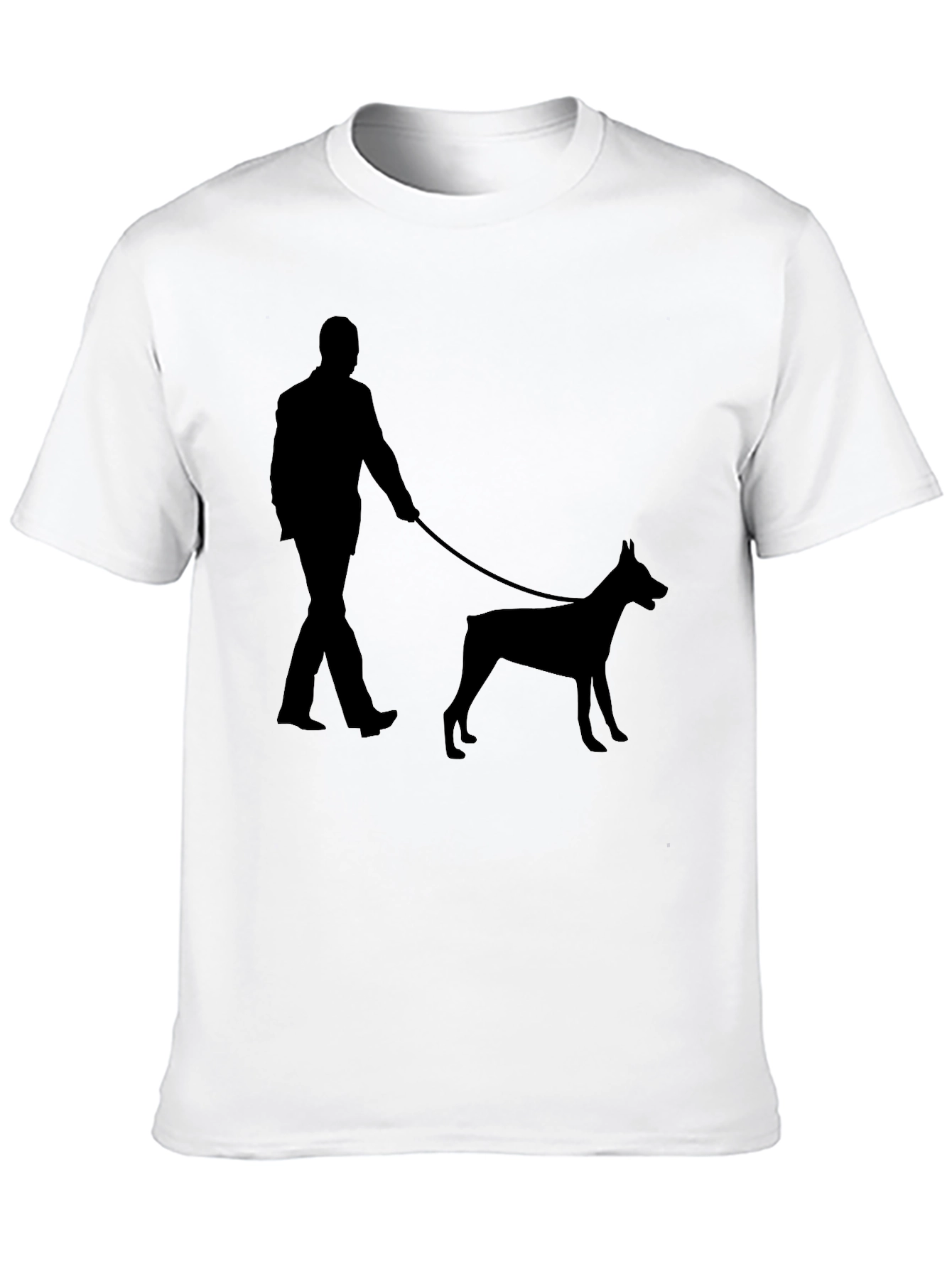 Black Dog Walker T-Shirt - Black Cotton view 10