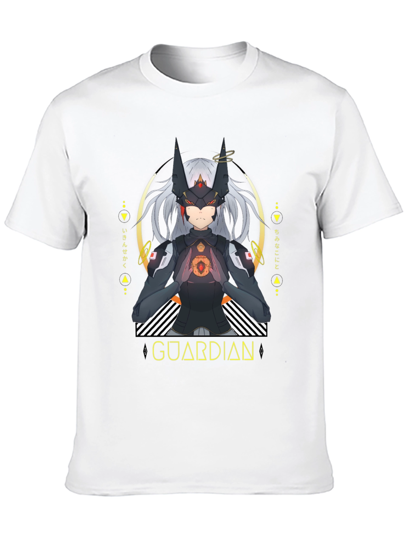 Black Guardian Anime Graphic Black T-Shirt view 10