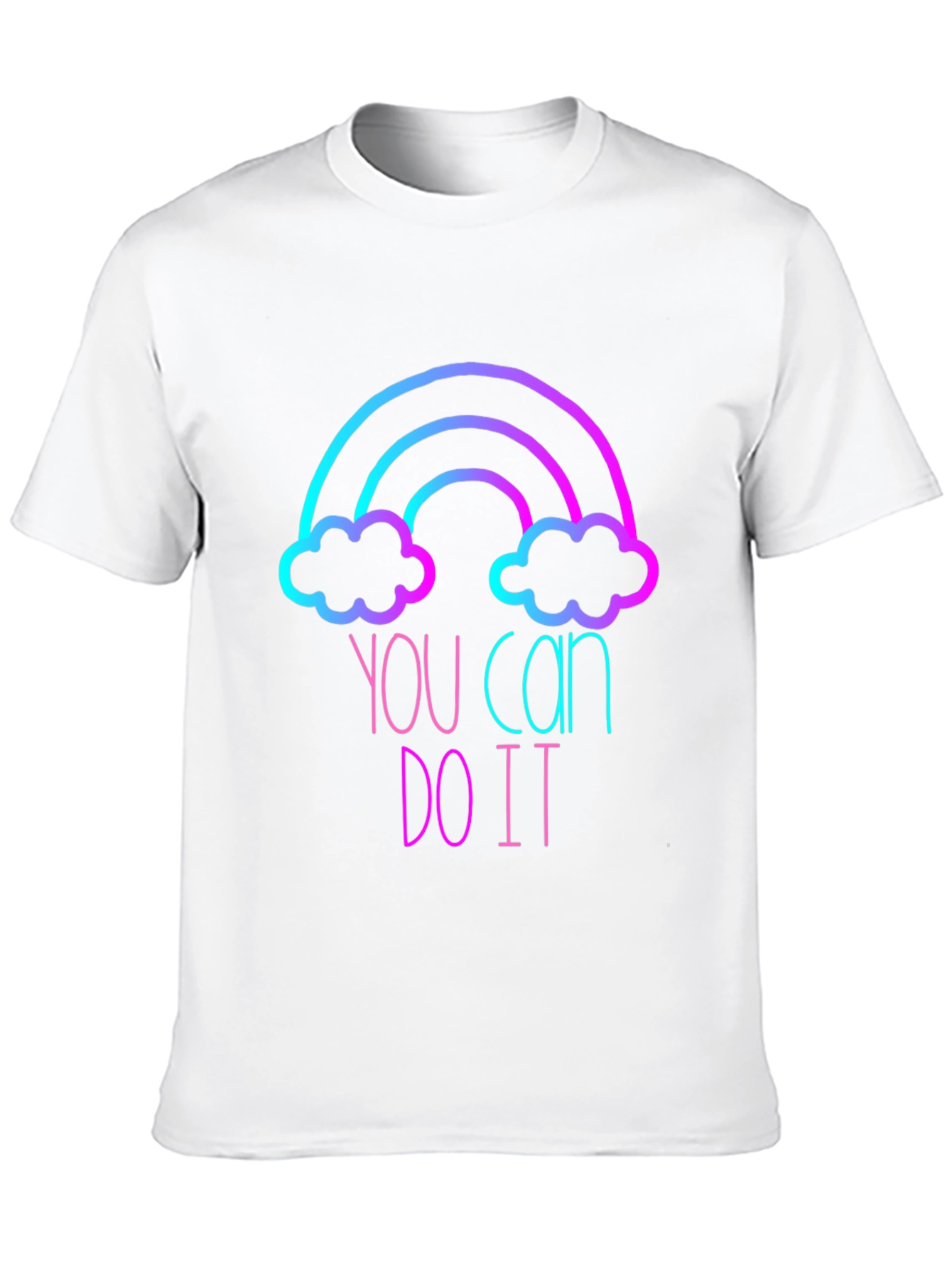 Black Motivational Rainbow Graphic Tee - You Can Do It view 10