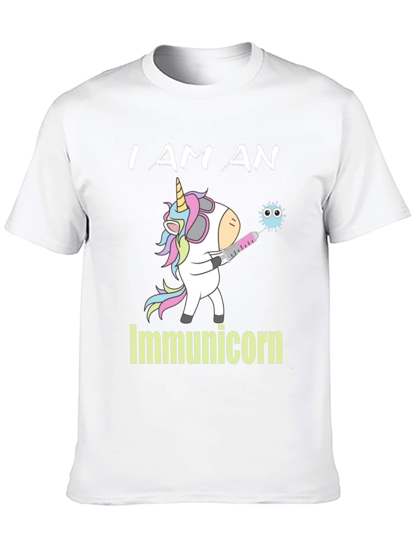 Black Immunicorn T-Shirt: Unicorn Vaccine Tee view 10