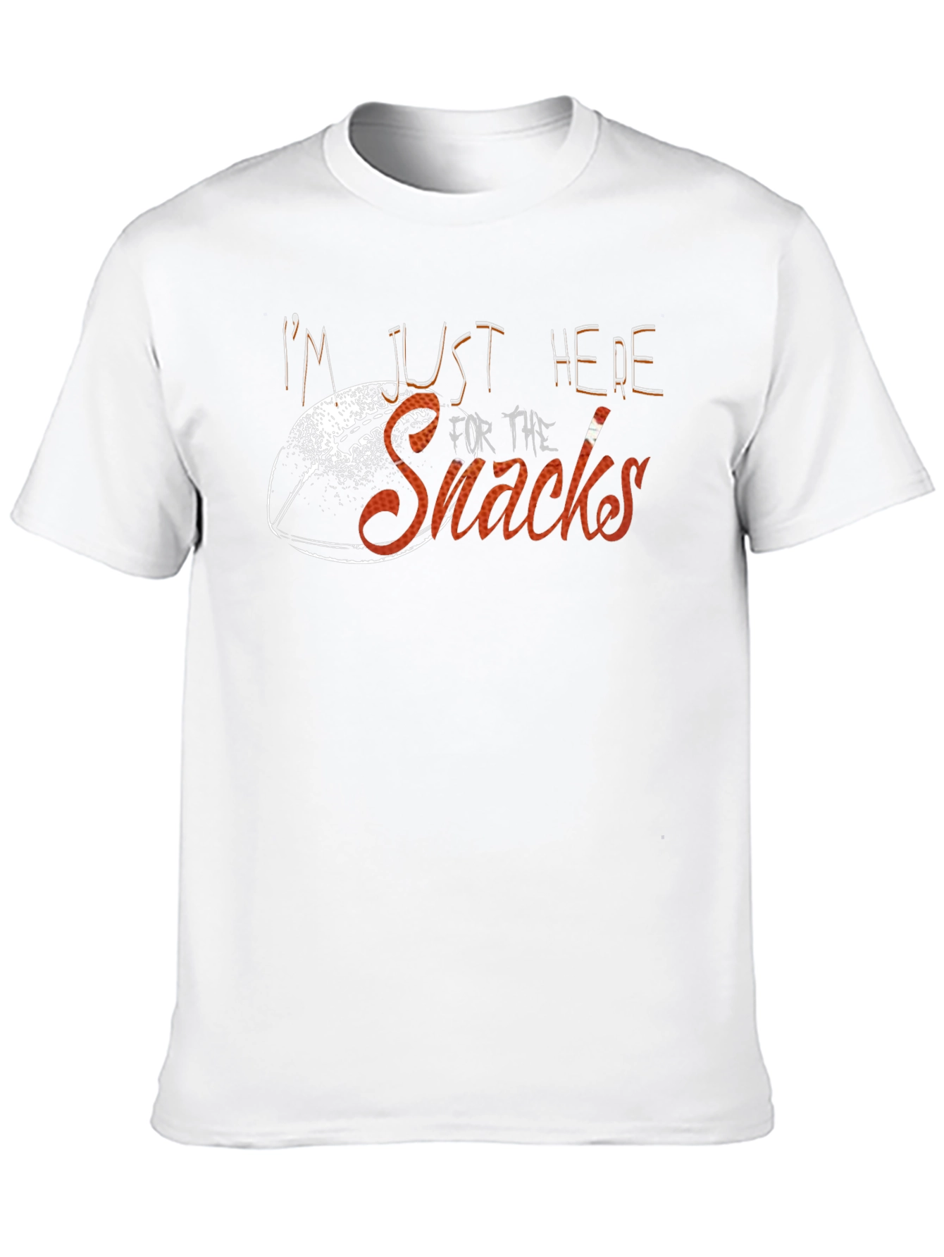 Black I'm Just Here For The Snacks Black T-Shirt view 10