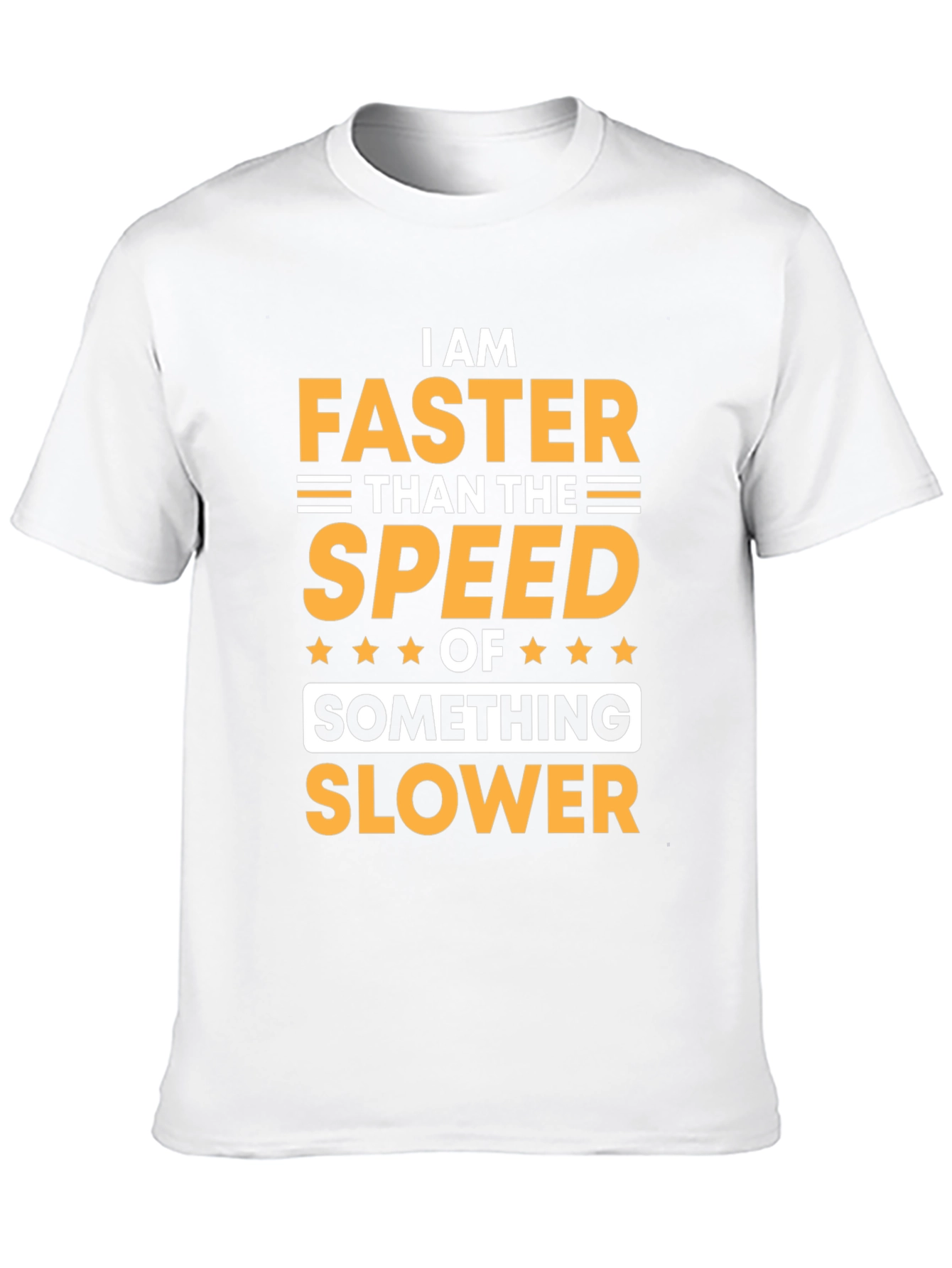 Black Funny Speed T-Shirt - I Am Faster Than Something Slower Tee view 10