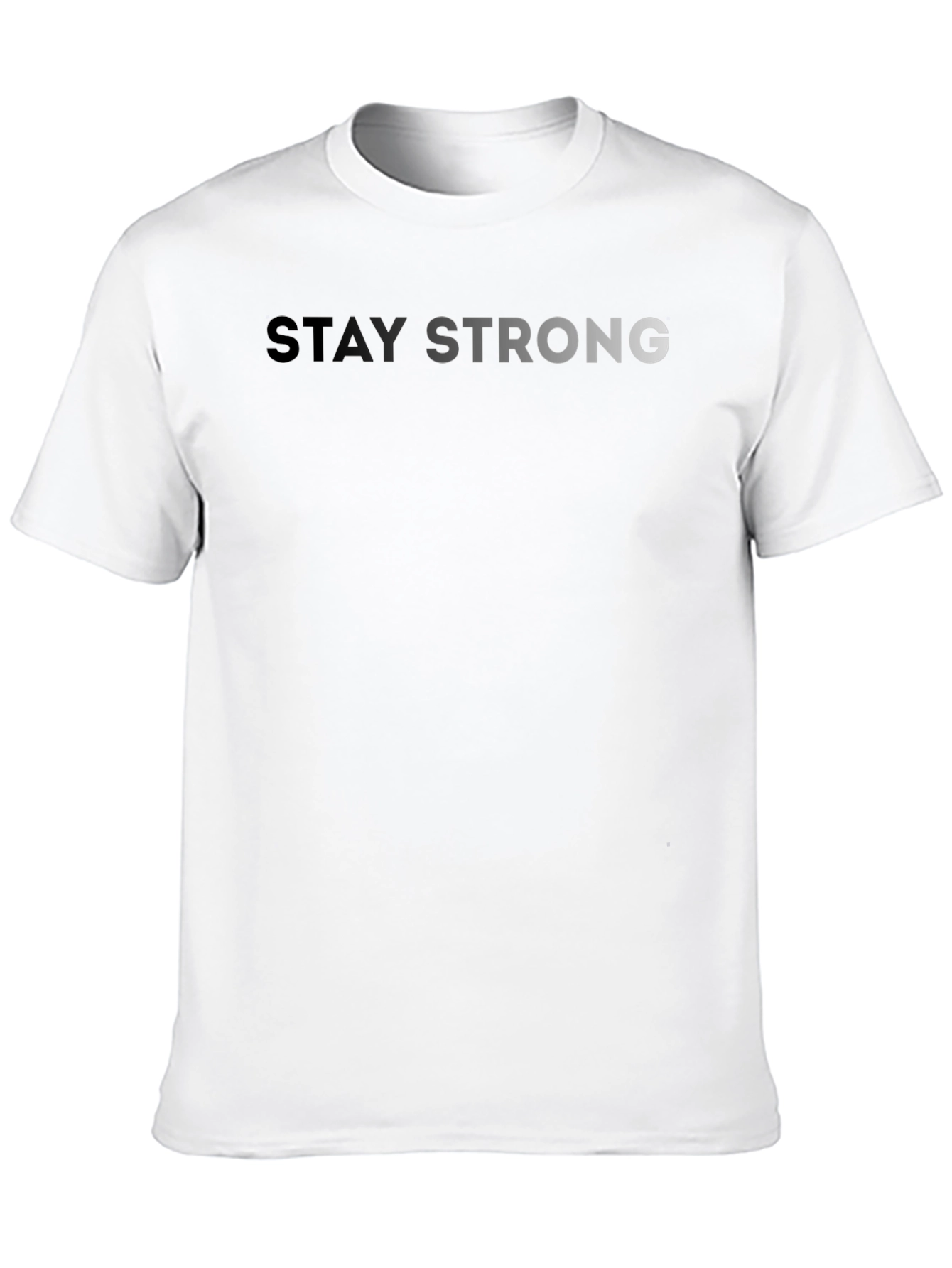 Black Stay Strong Black T-Shirt - Men's Comfort Fit view 10