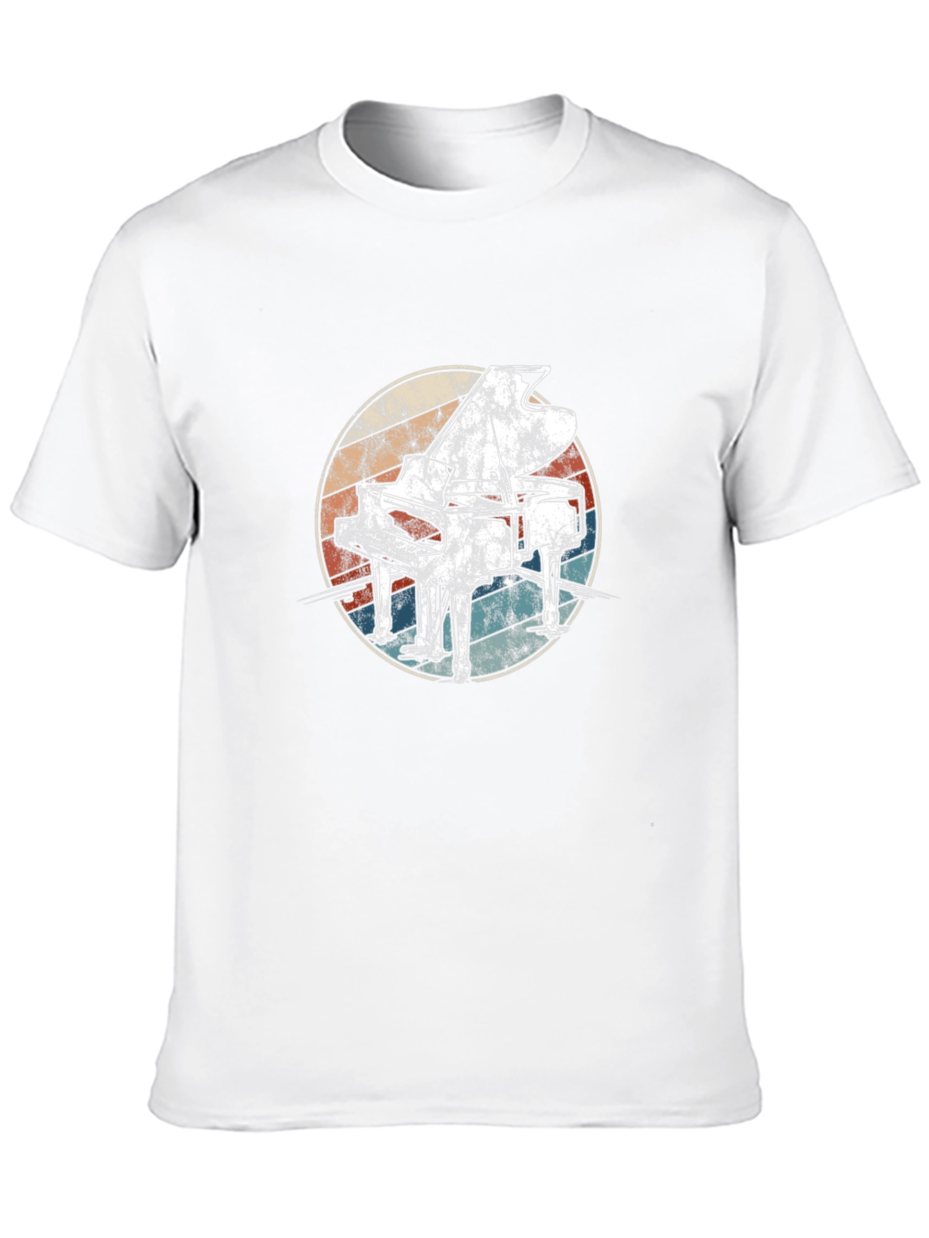 Black Vintage Piano T-Shirt - Retro Music Tee view 10