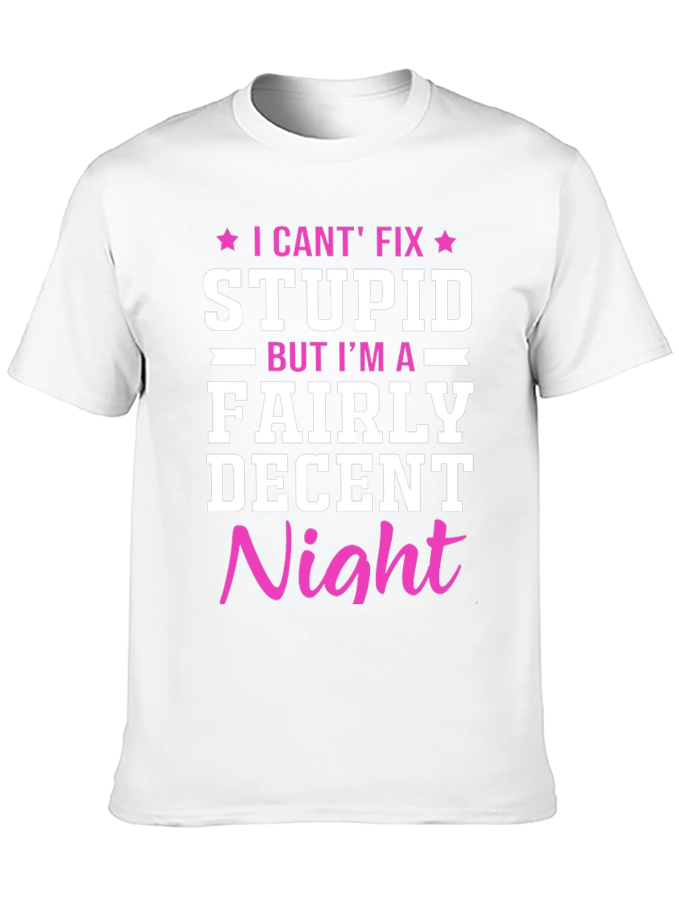 Black Funny Novelty Graphic T-Shirt - "I Can't Fix Stupid" view 10