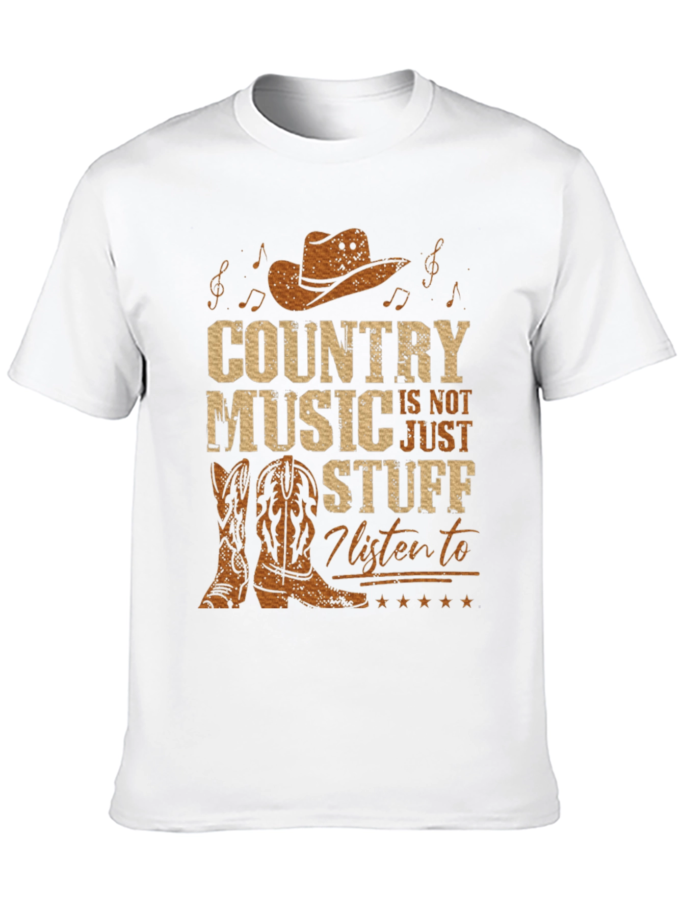 Black Country Music T-Shirt - Cowboy Hat Boots Graphic Tee view 10