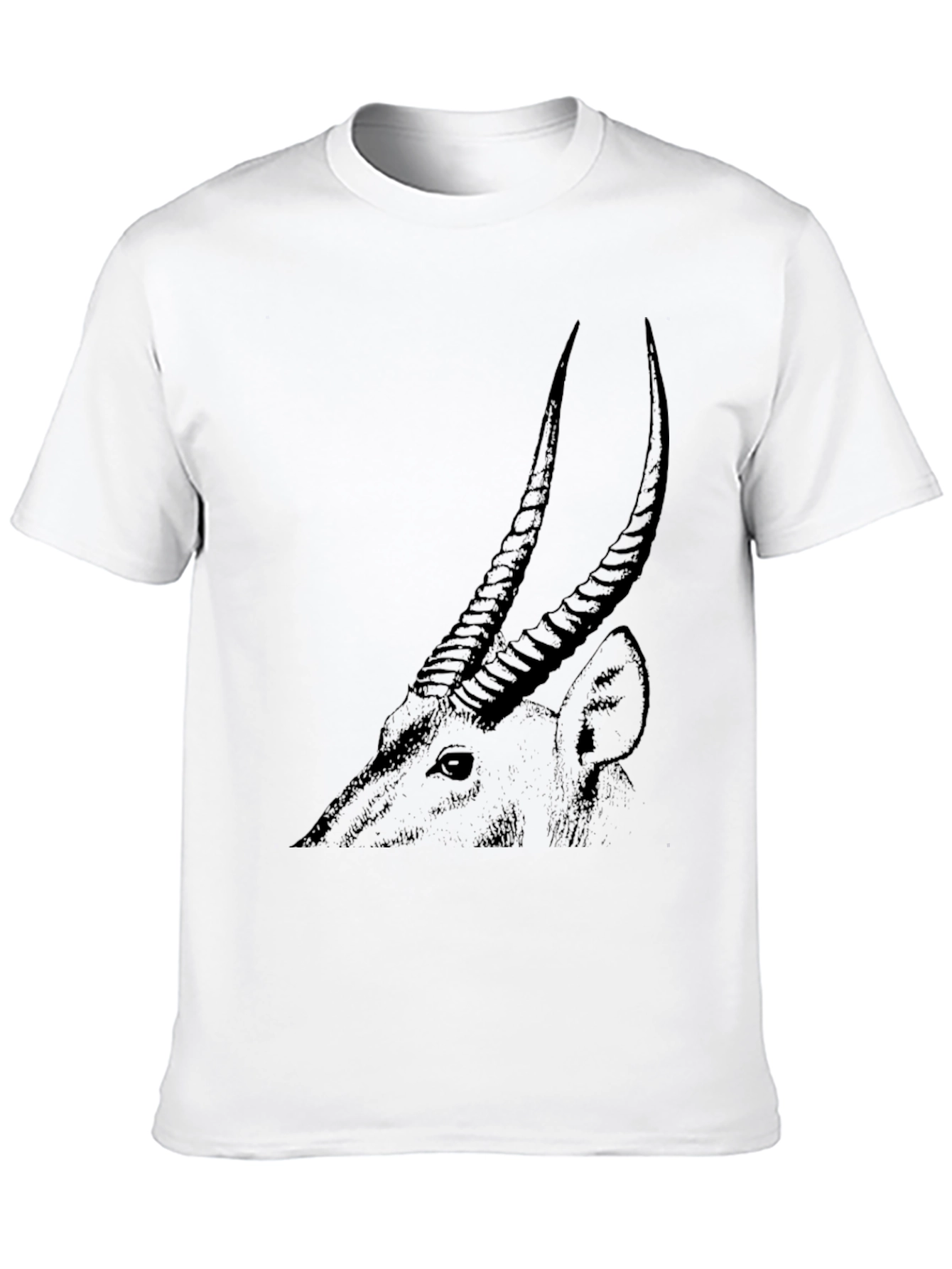 Black Antelope Graphic Tee - Sleek Black Cotton T-Shirt view 10