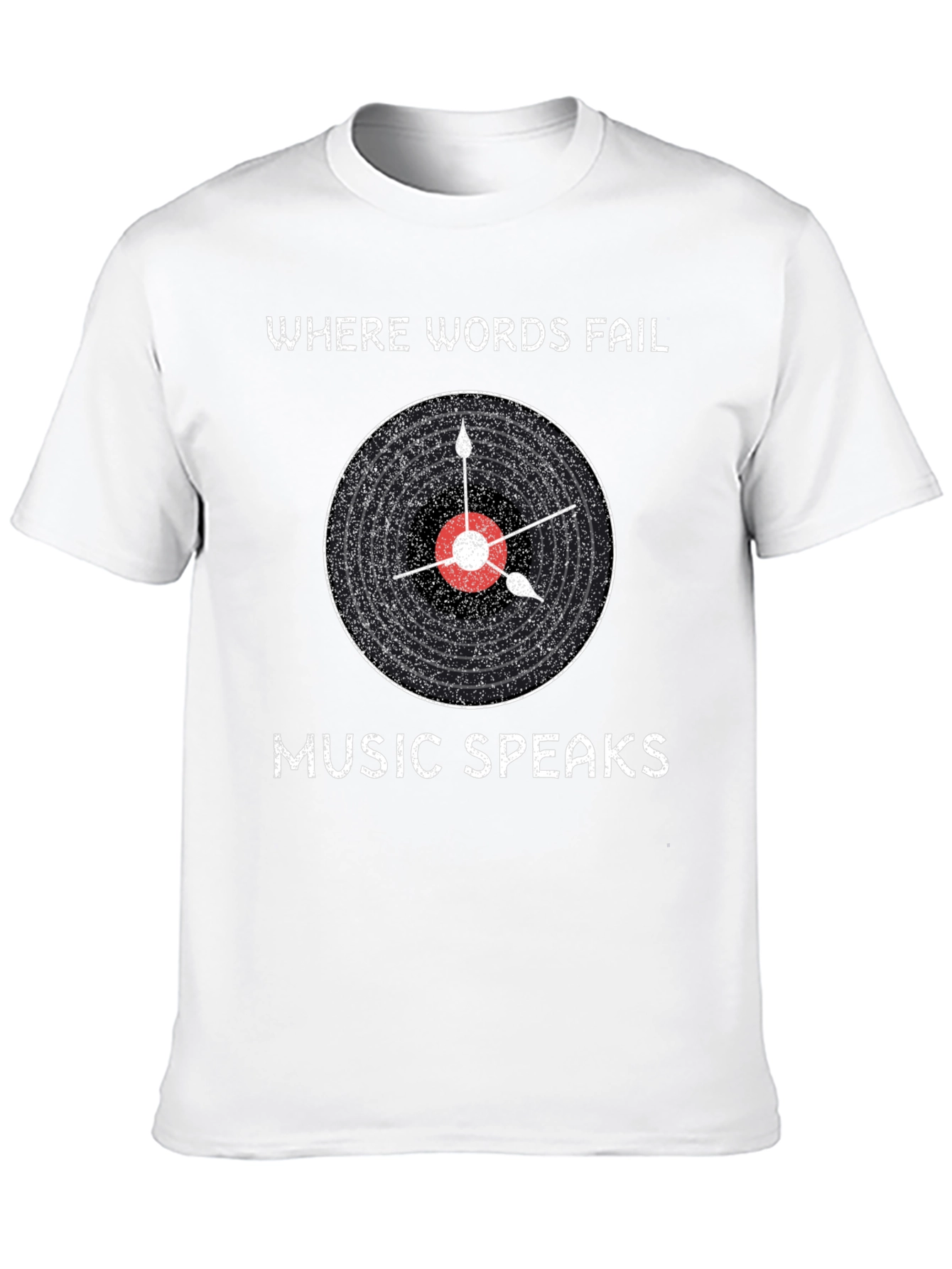 Black Music Speaks Graphic Tee - Black Cotton T-Shirt view 10