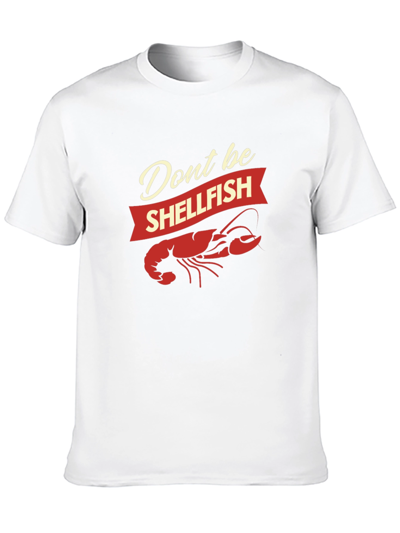 Black Don't Be Shellfish T-Shirt - Funny Seafood Graphic Tee view 10