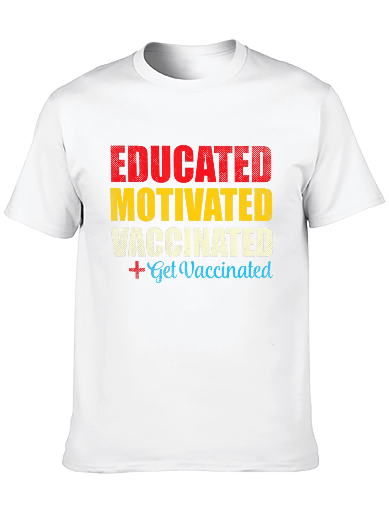 Black Educated Motivated Vaccinated T-Shirt view 10