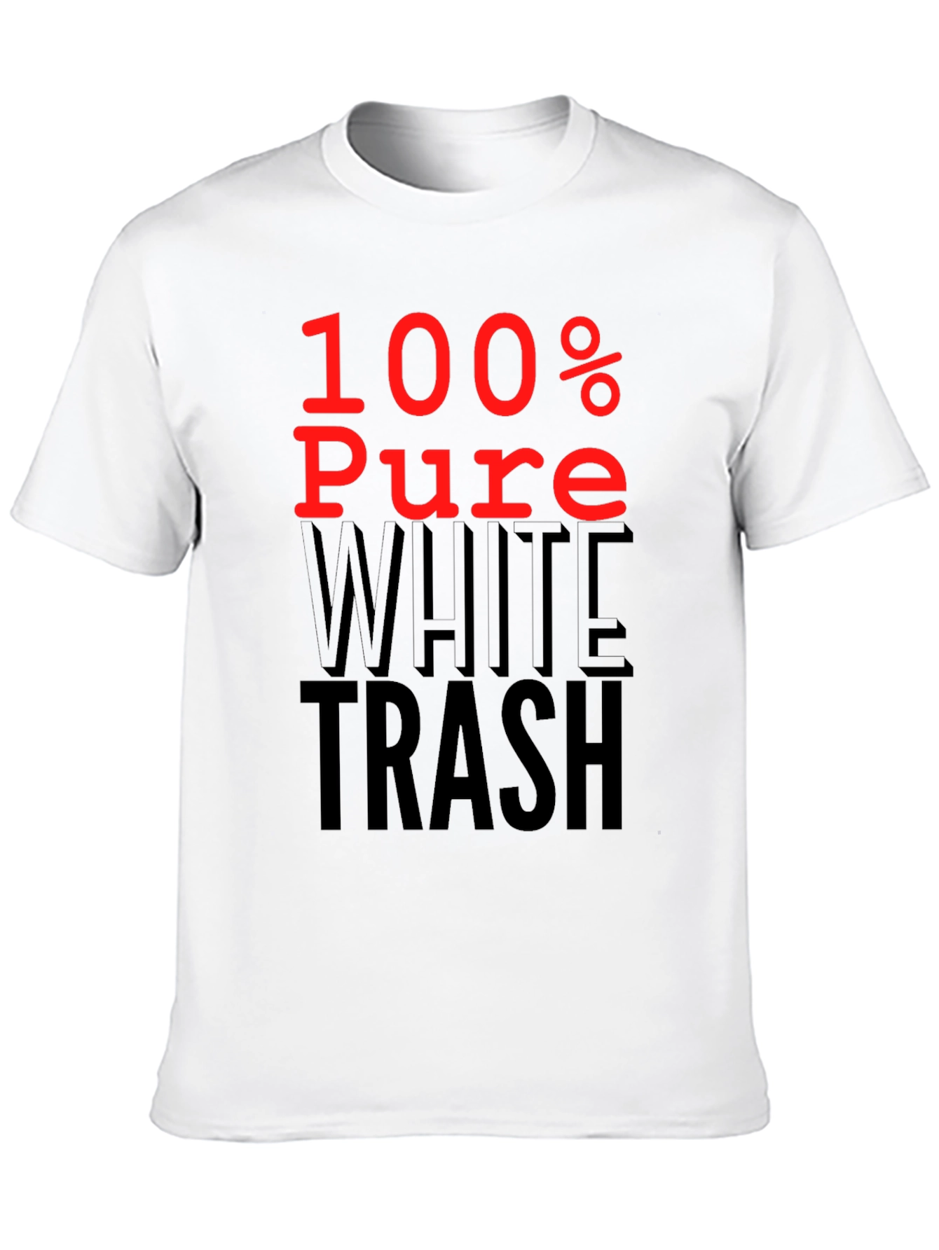 Black 100% Pure White Trash Graphic Tee view 10