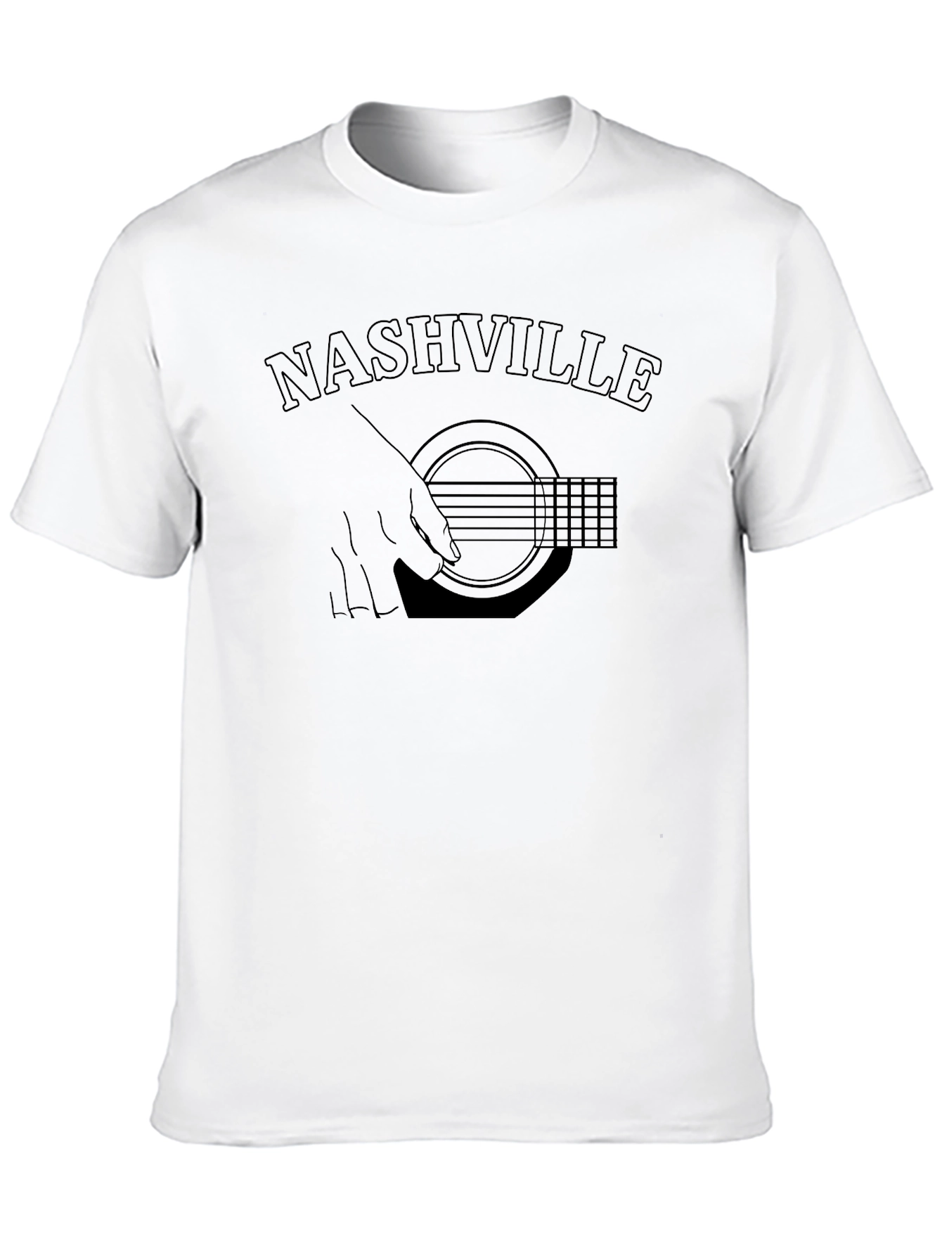 Black Nashville Guitar Graphic T-Shirt view 10