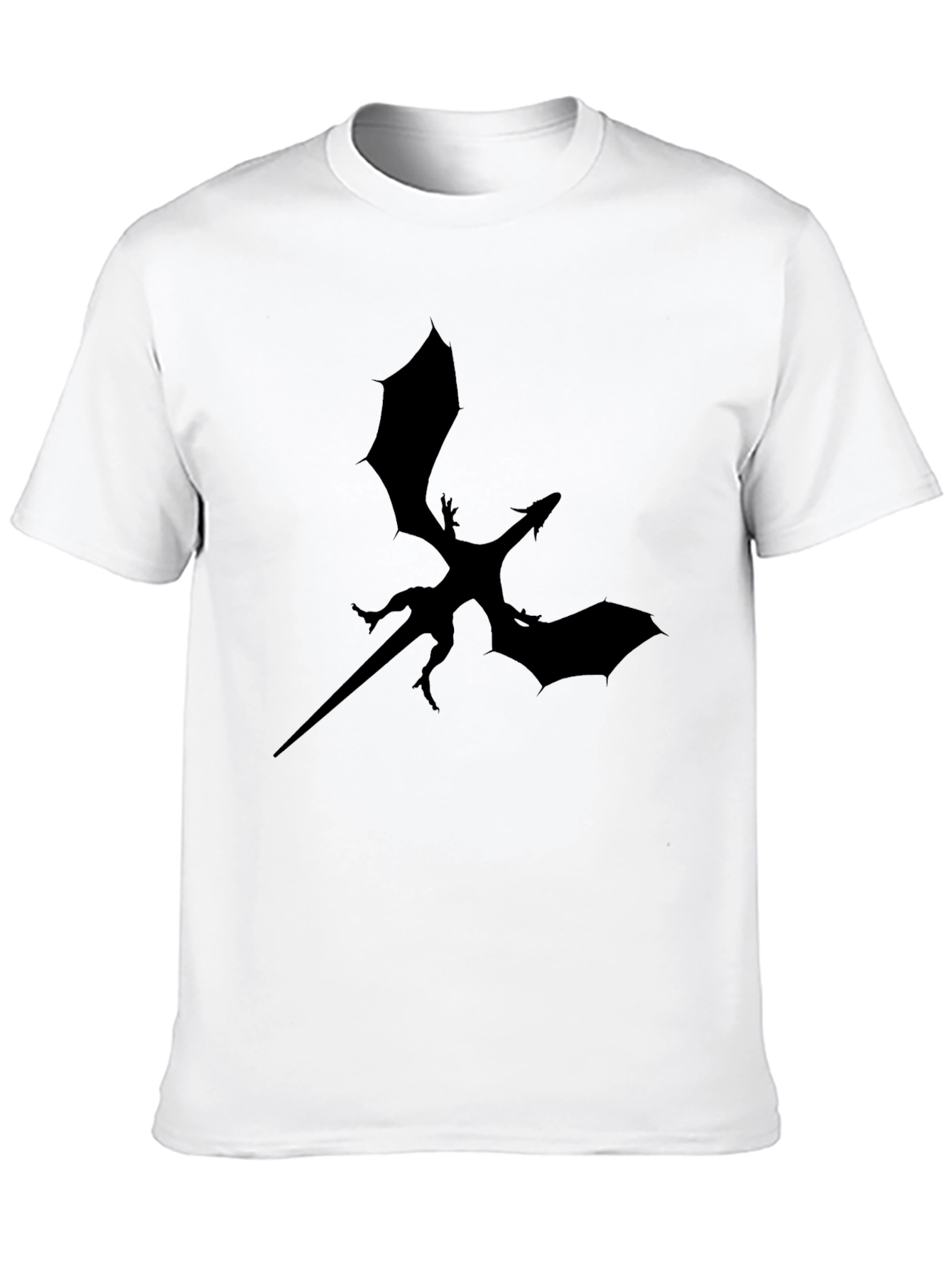 Black Black Dragon Silhouette Graphic Tee - Men's T-Shirt view 10