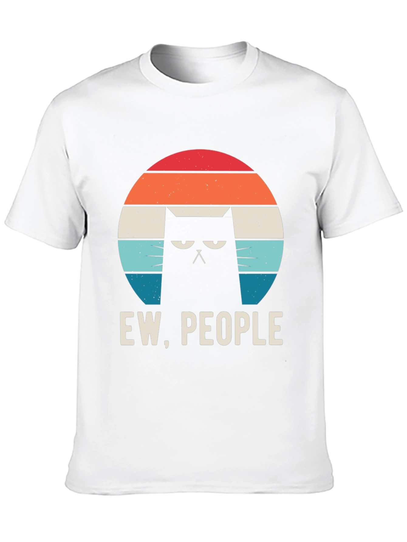 Black Ew People Cat Graphic Tee - Black Cotton Shirt view 10