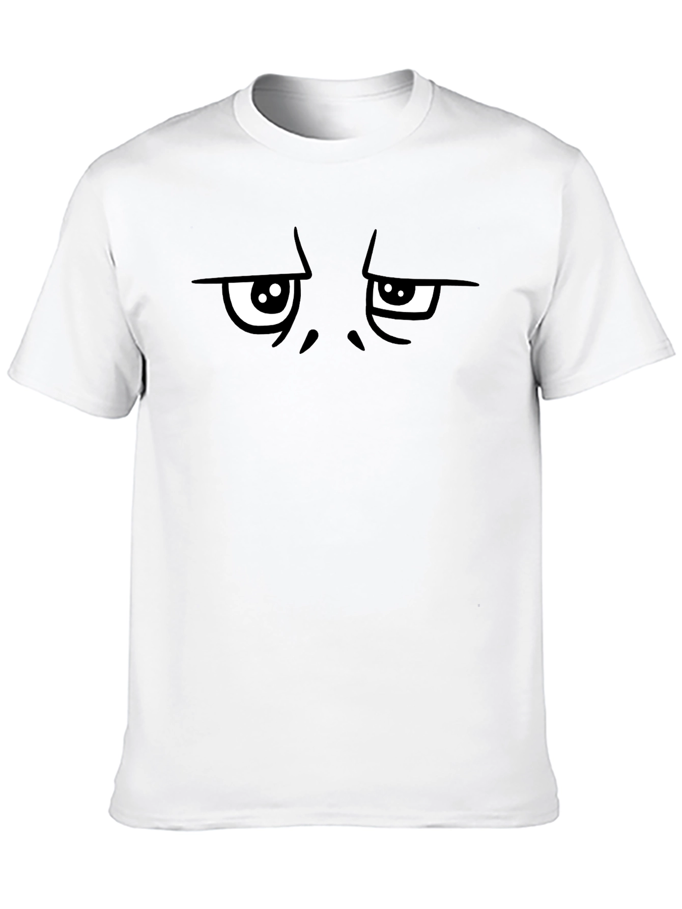Black Grumpy Face Graphic Tee - Black Humor Shirt view 10