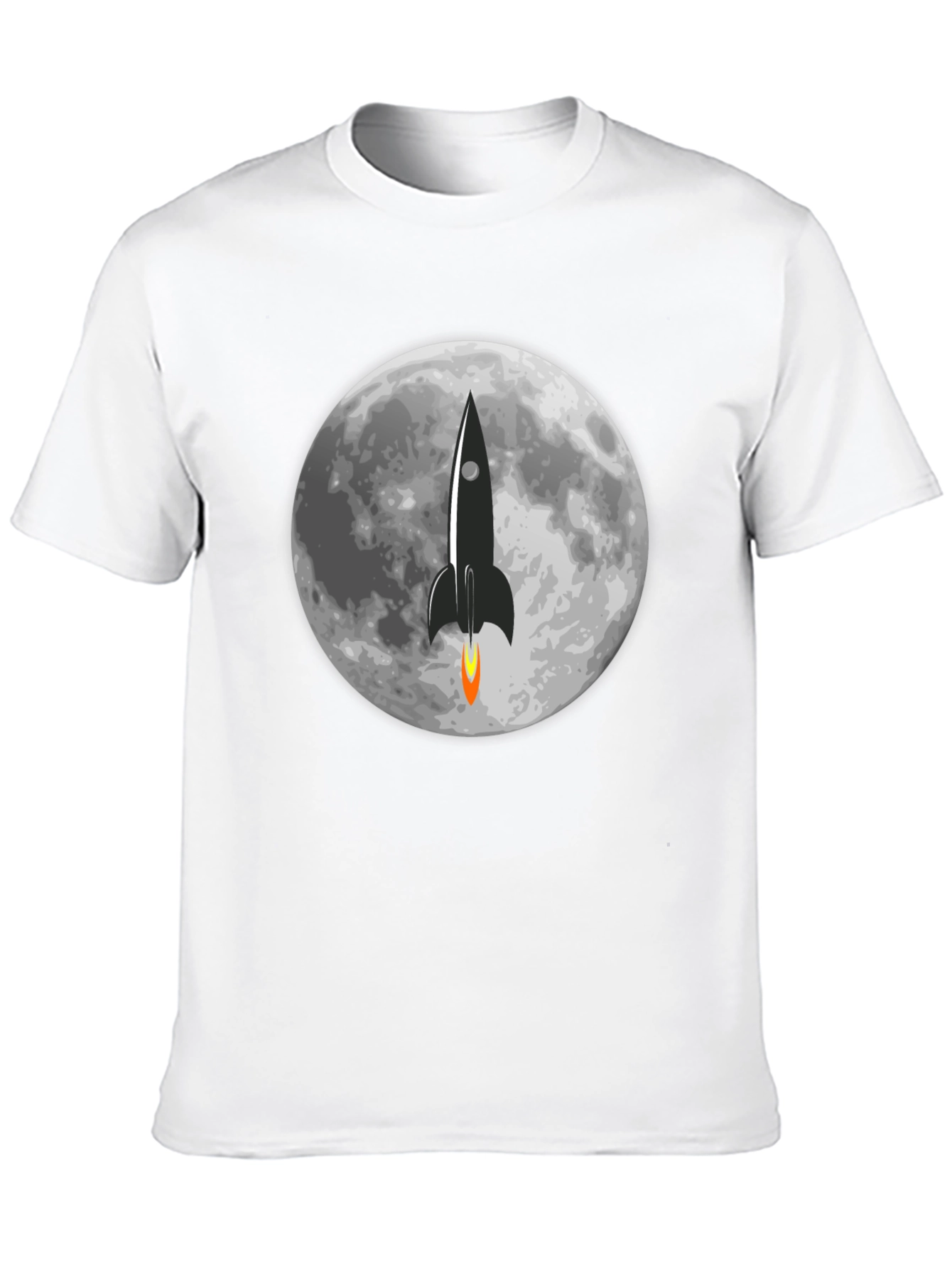 Black Rocket to the Moon Graphic T-Shirt view 10