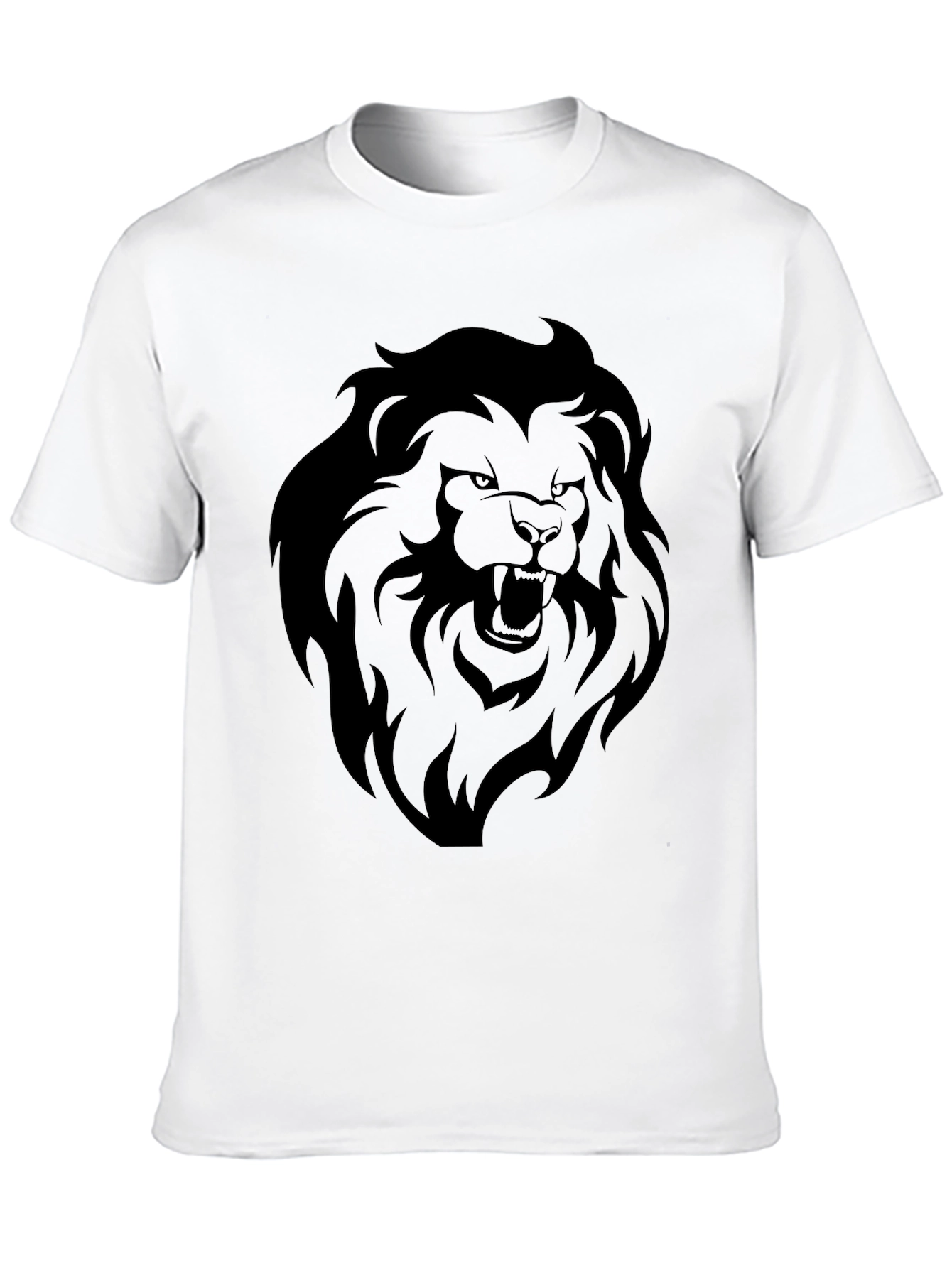 Black Bold Lion Graphic Black T-Shirt view 10