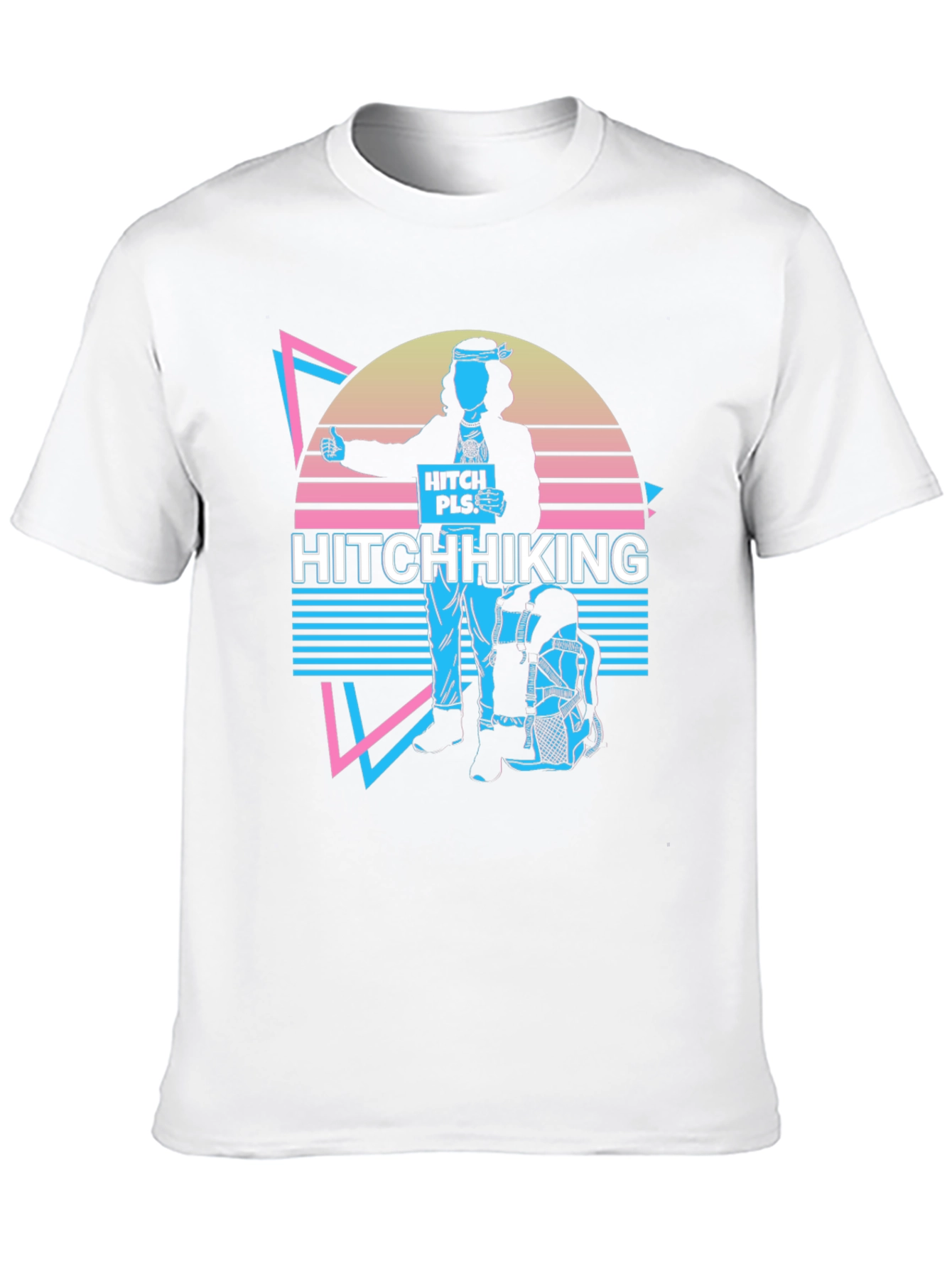 Black Hitchhiking Retro T-Shirt view 10