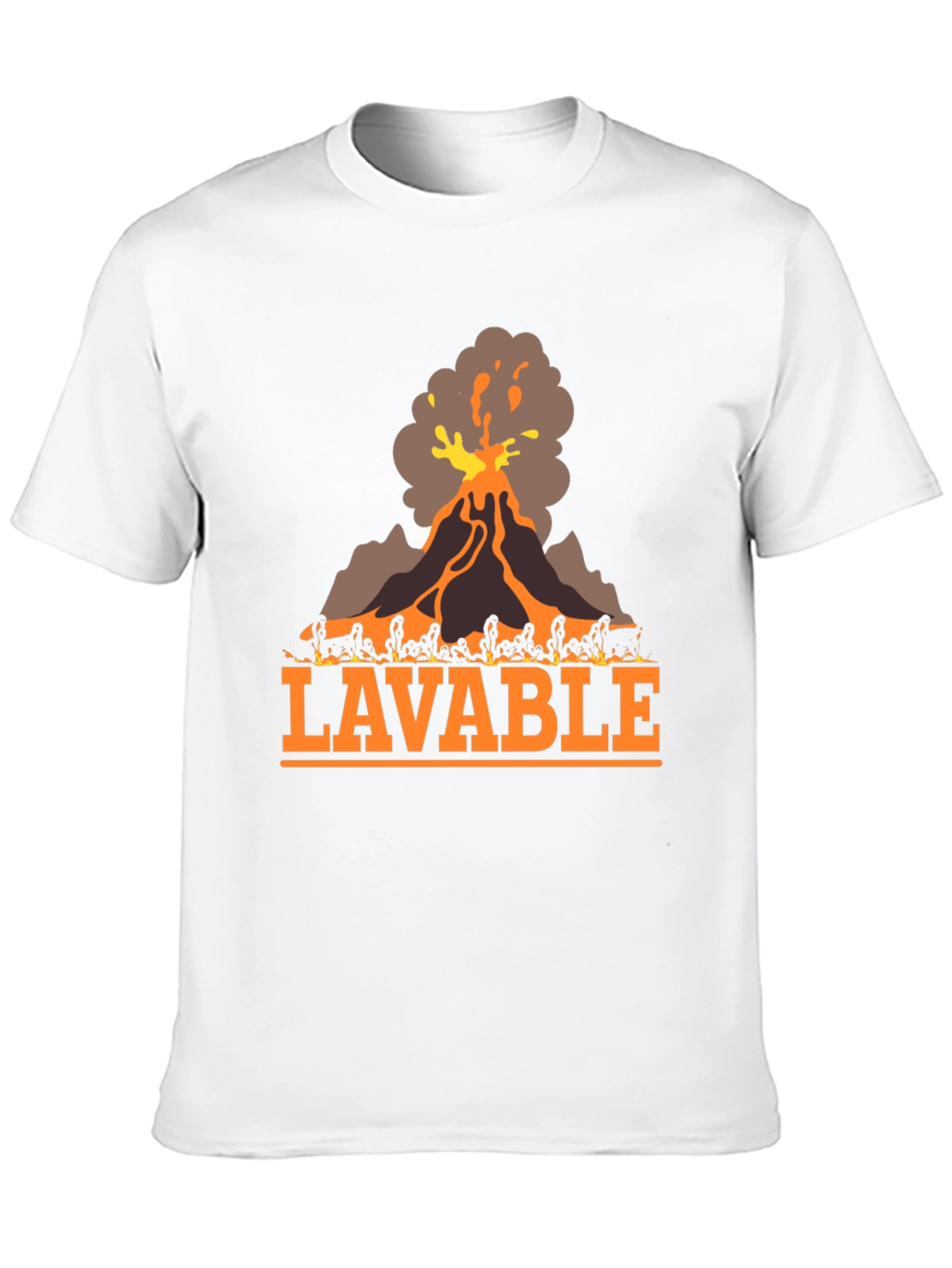 Black Lavable Volcano T-Shirt - Cool Graphic Tee view 10