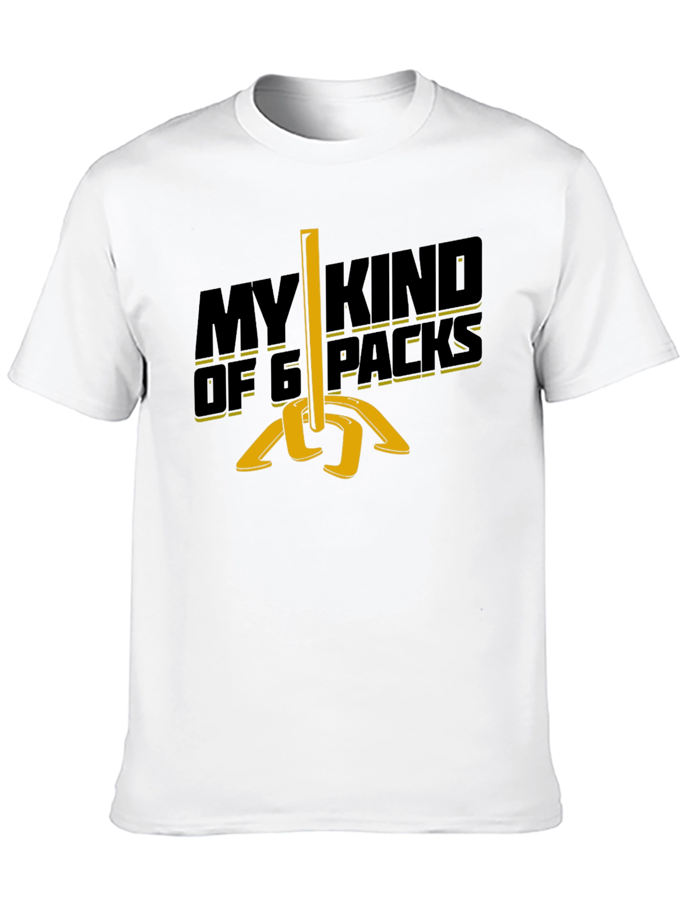 Black My Kind of 6 Packs T-Shirt: Horseshoe Humor Tee view 10